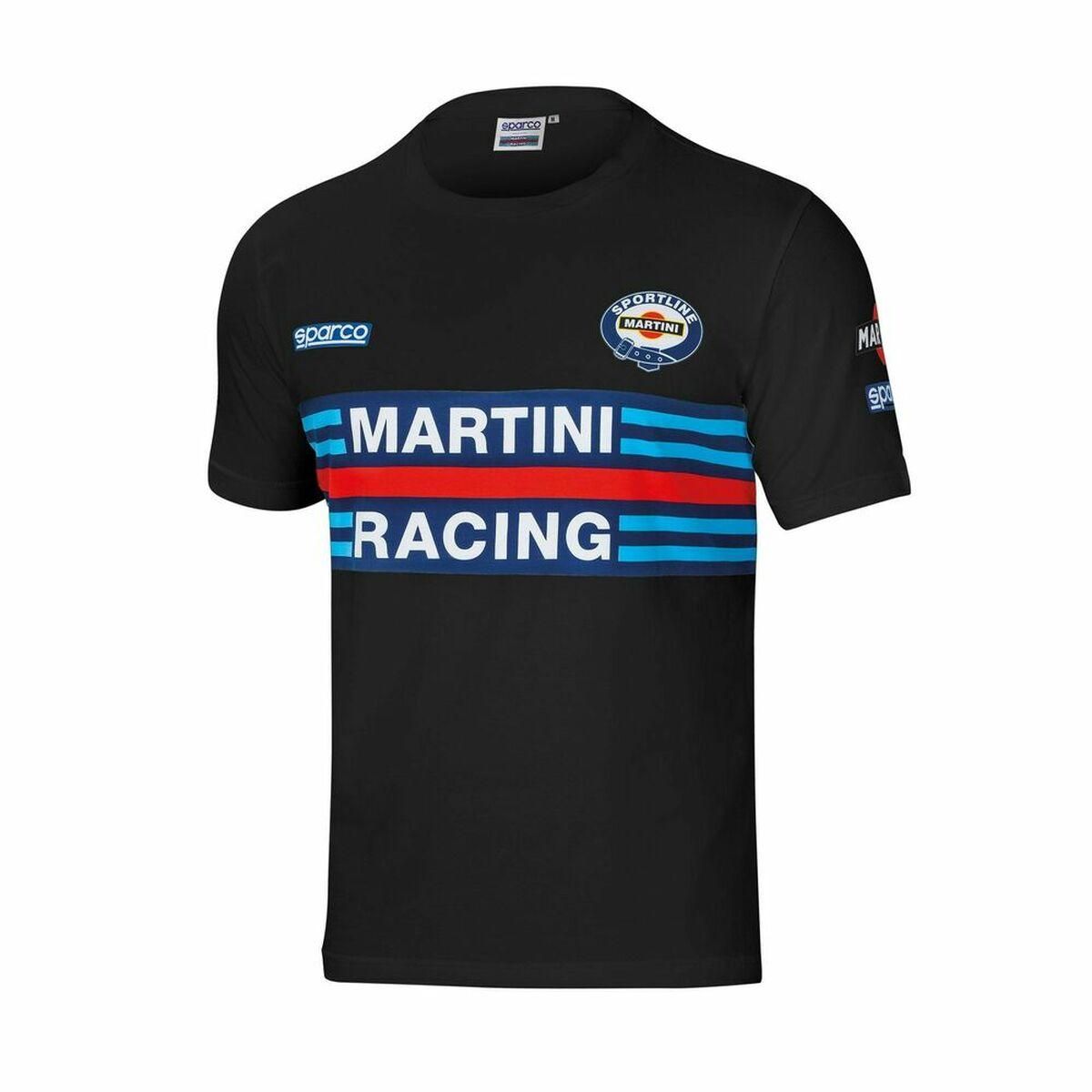 Kortærmet T-shirt Sparco MARTINI RACING Sort Størrelse M