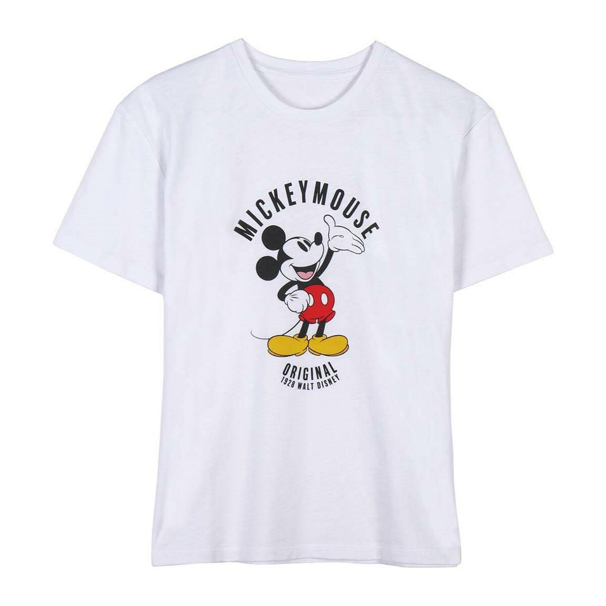 Kortærmet T-shirt til Kvinder Mickey Mouse Hvid XL