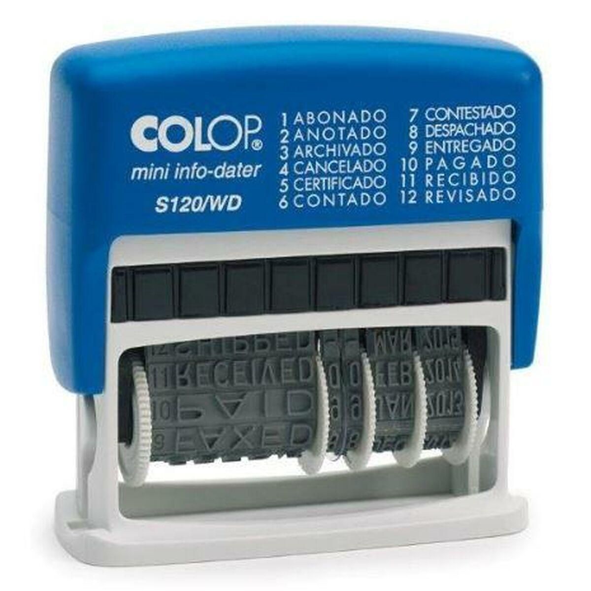 Stempel Colop S120/WD 4 x 42 mm Dato Blå