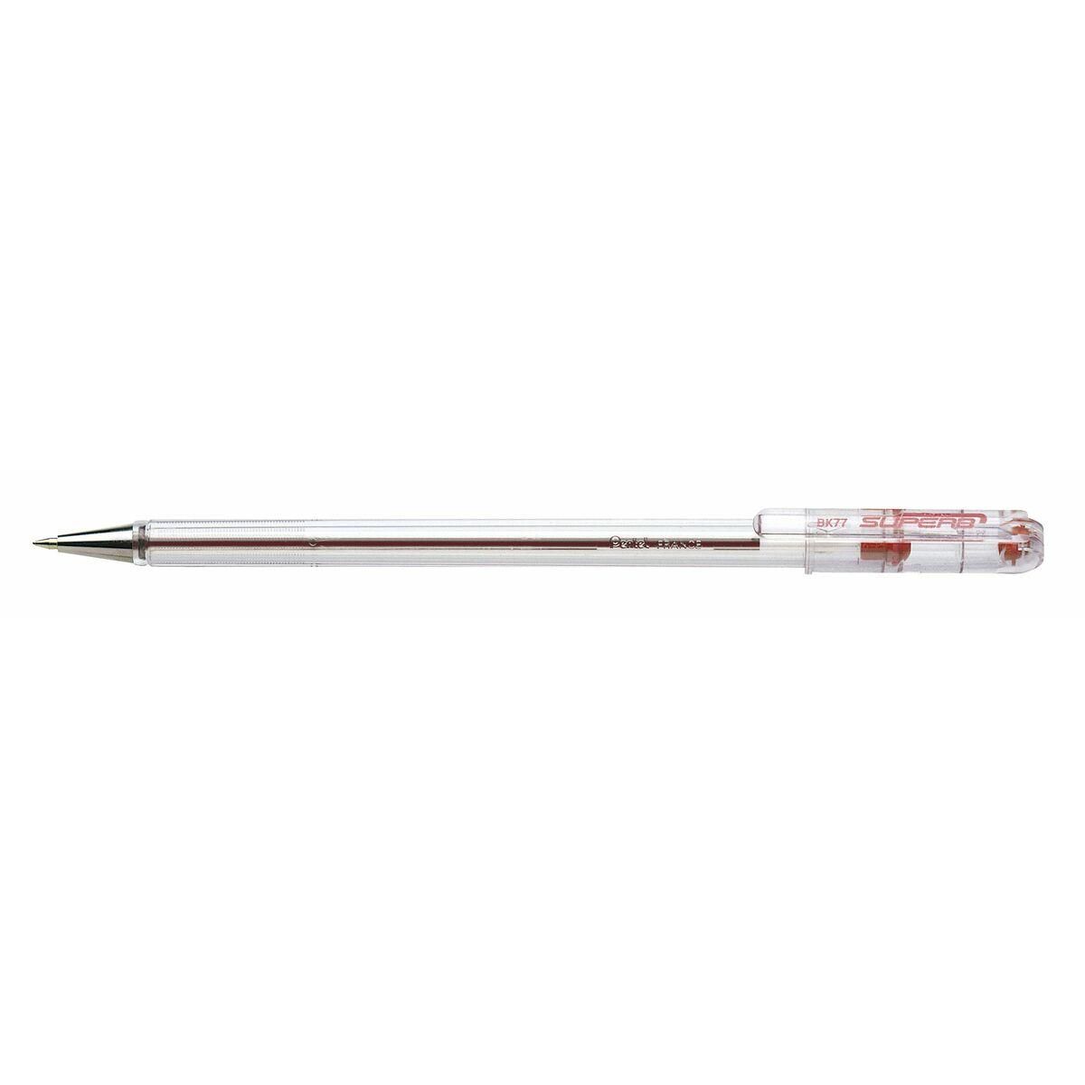 Kuglepen Pentel Superb Bk77 Rød 12 Dele