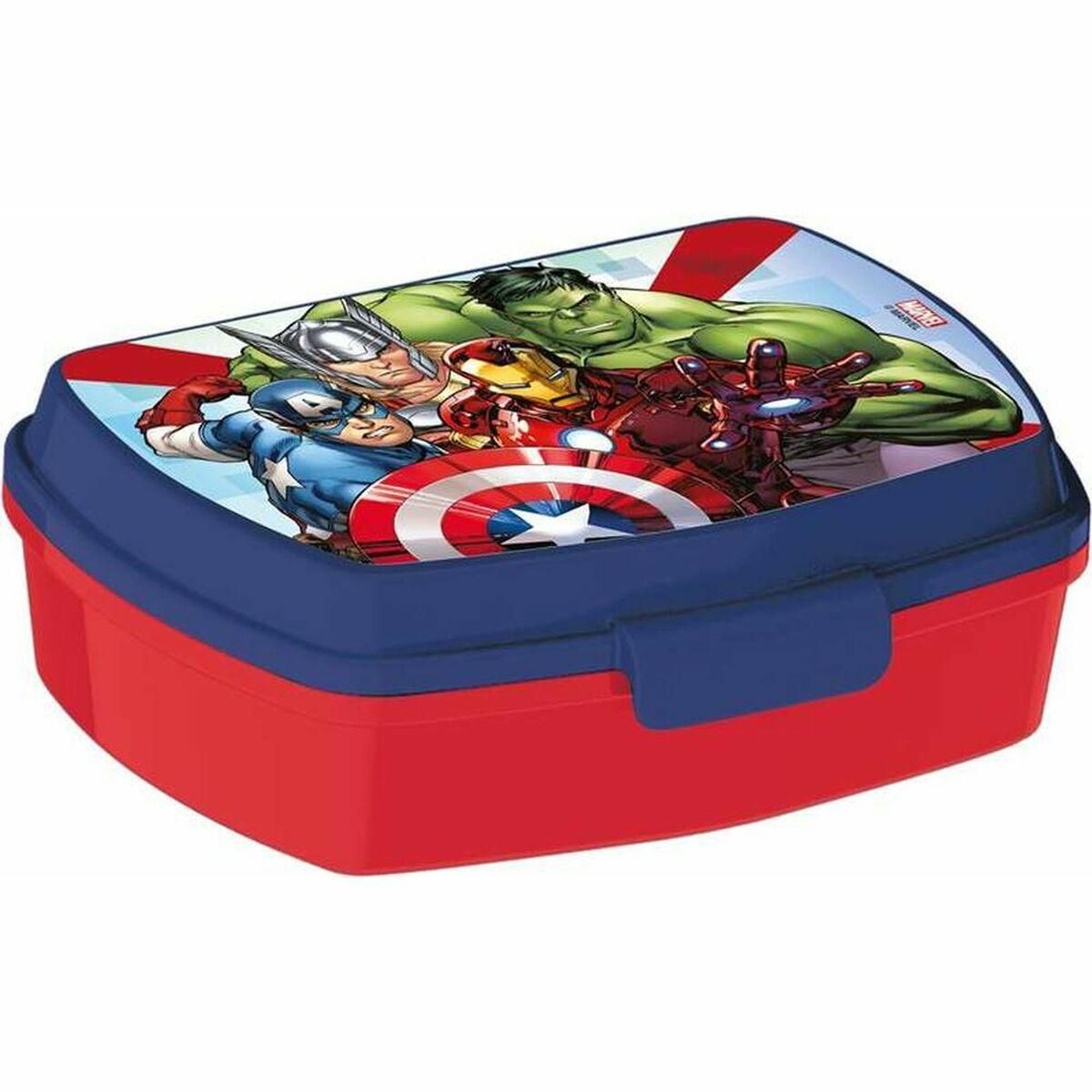 Madkasse til Sandwich The Avengers Infinity Blå Plastik Rød (17 x 5.6 x 13.3 cm)