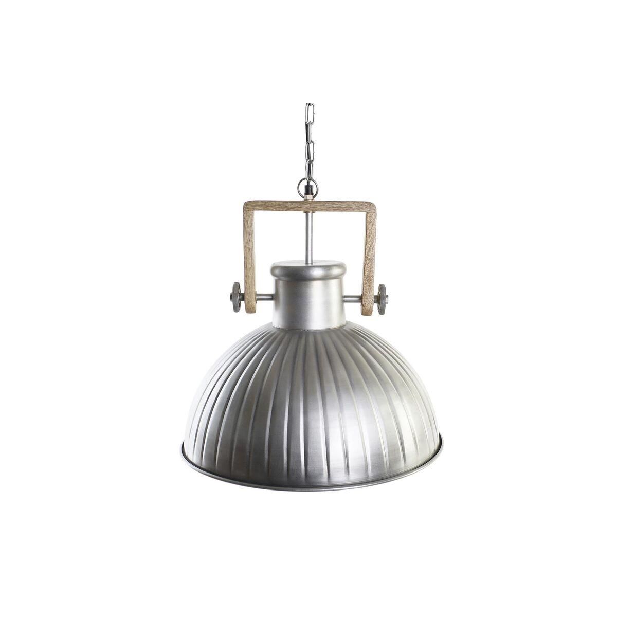 Loftslampe Brun Sølvfarvet Jern Mangotræ 50 W 41 x 41 x 40 cm