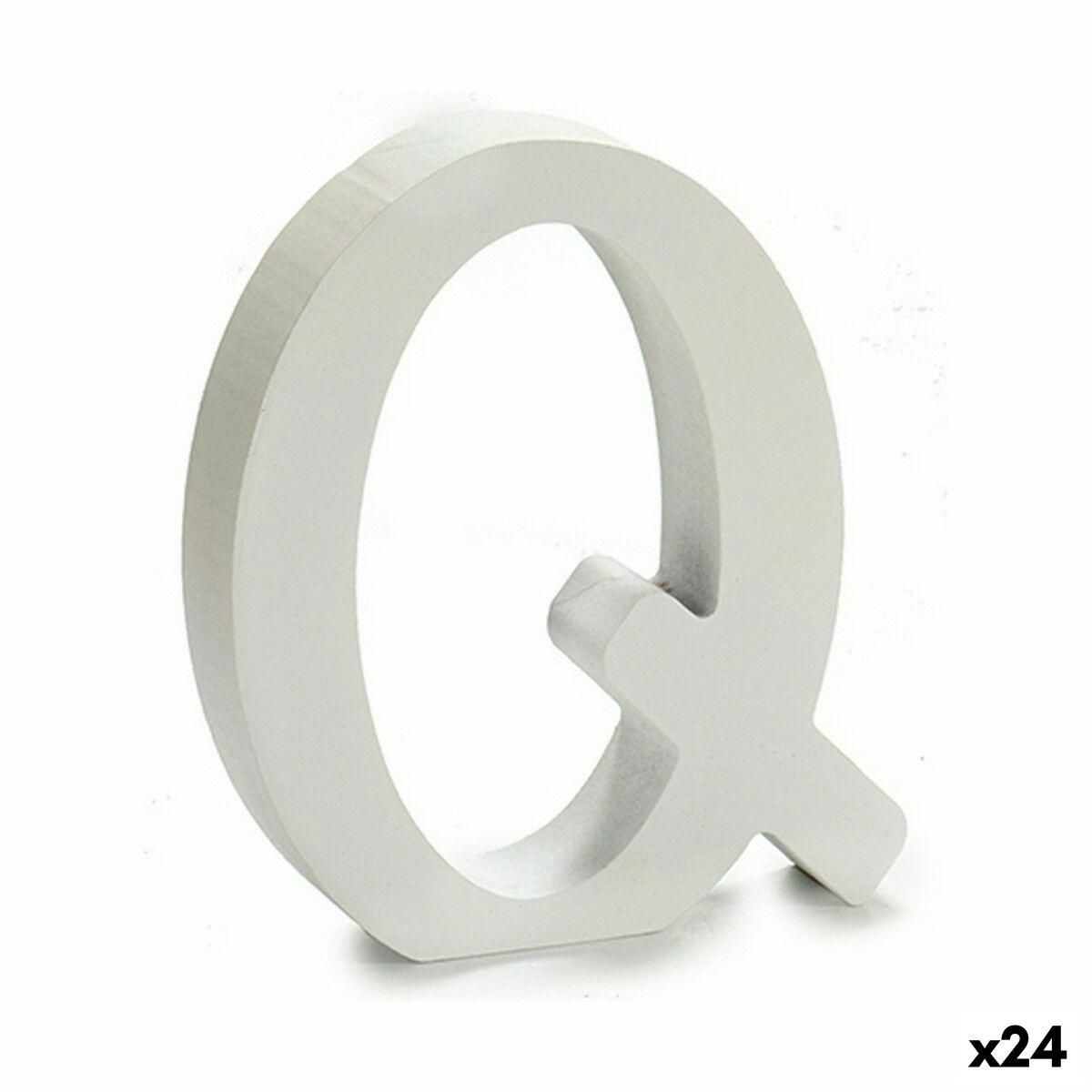 Brev Q Træ Hvid (2 x 16 x 14,5 cm) (24 enheder)