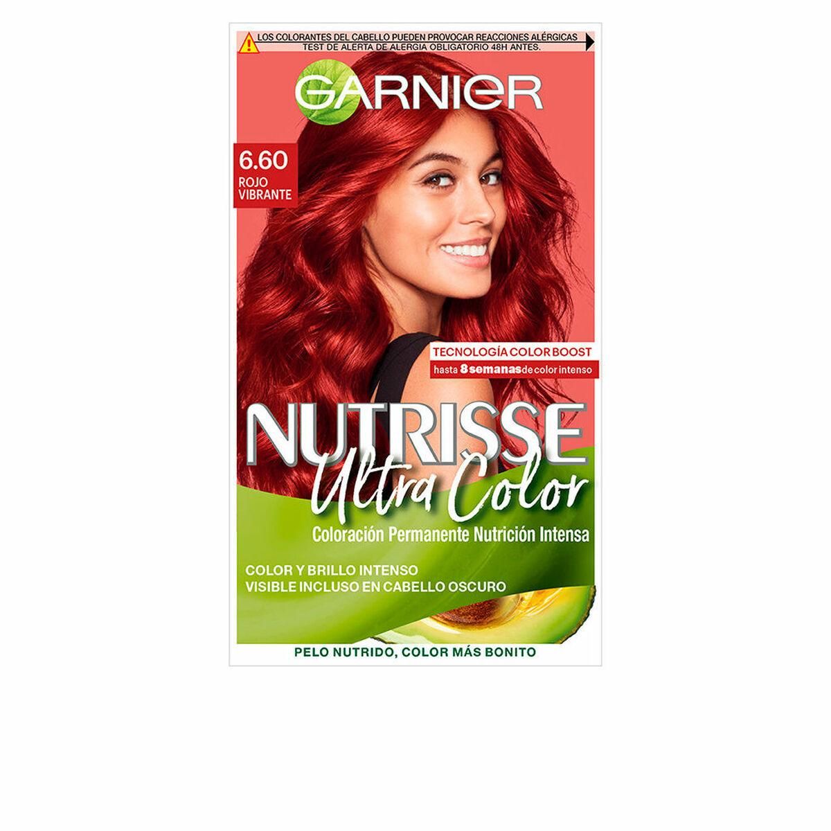 Permanent Farve Garnier Nutrisse Nº 6.60 Intens Rød