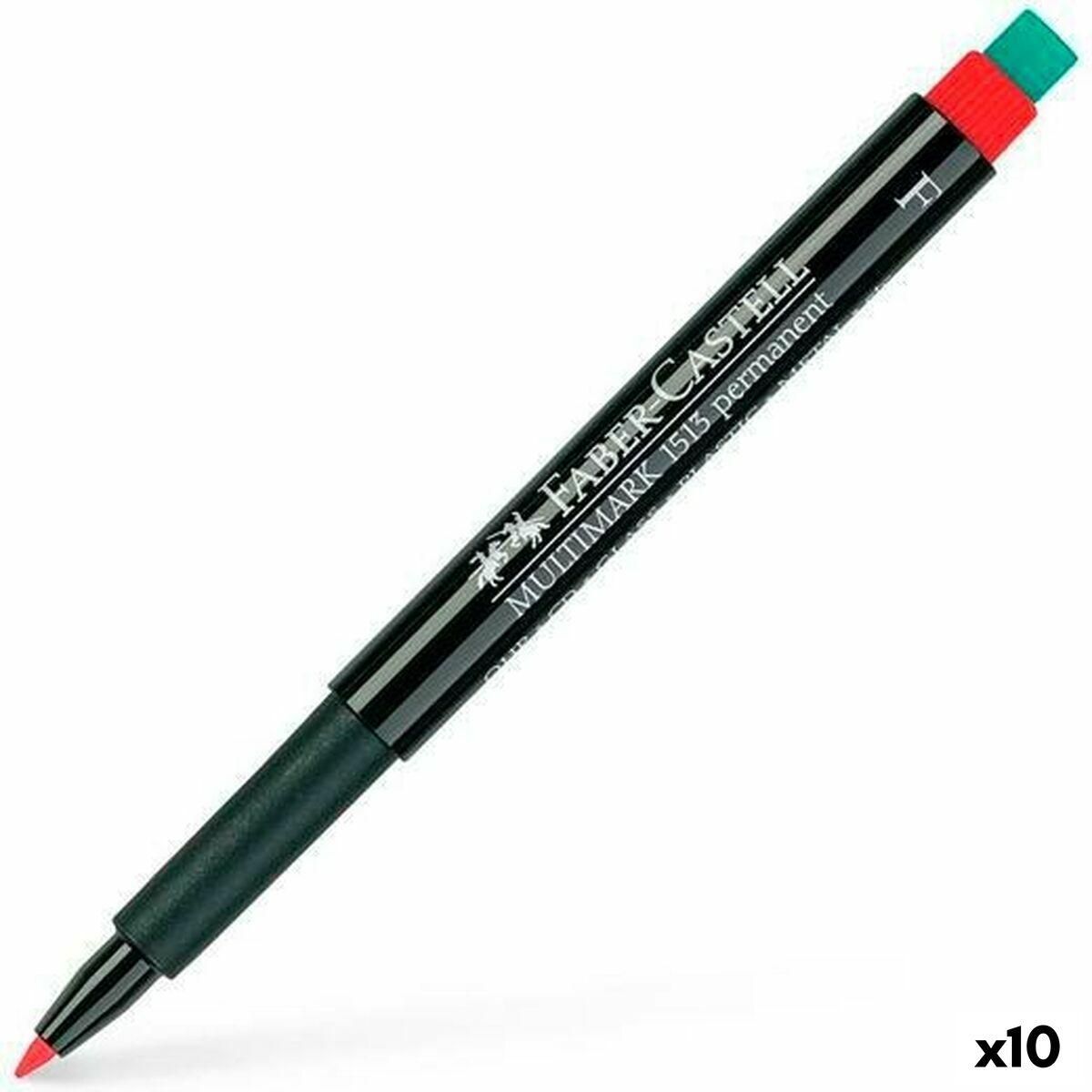 Sprittusch Faber-Castell Multimark 1513 F Rød (10 enheder)