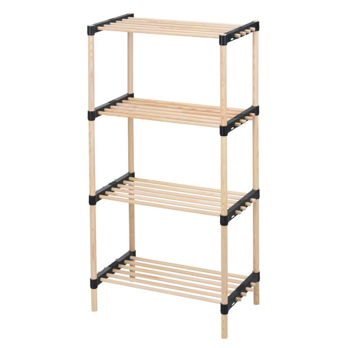 Storage solutions skoreol med 4 hylder 49x28x92,5 cm træ