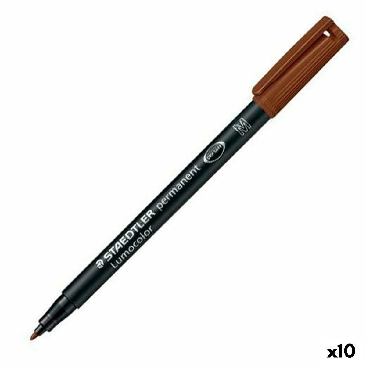 Sprittusch Staedtler Lumocolor 317-7 M Sort (10 enheder)