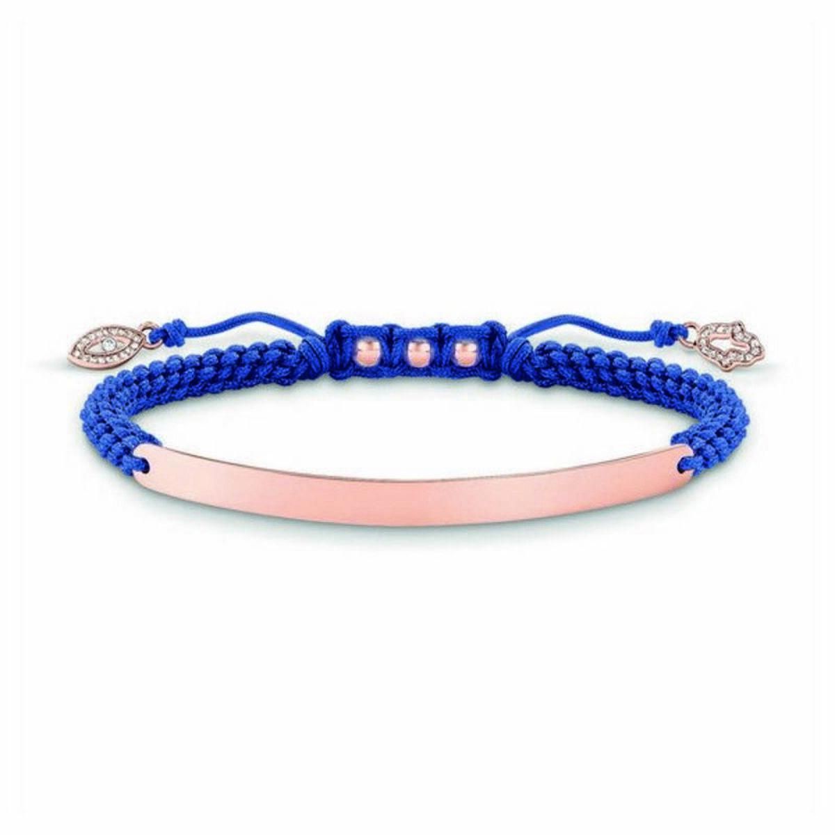 Armbånd til kvinder Thomas Sabo LBA0068-898-1 Blå Rosenguld Sølv 14,5-21 cm