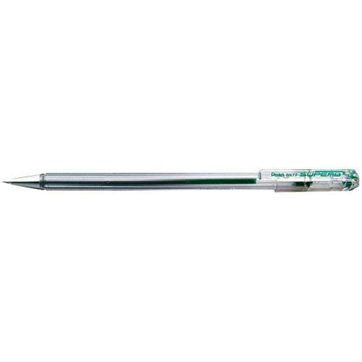 Kuglepen Pentel Superb Bk77 Grøn 12 Dele