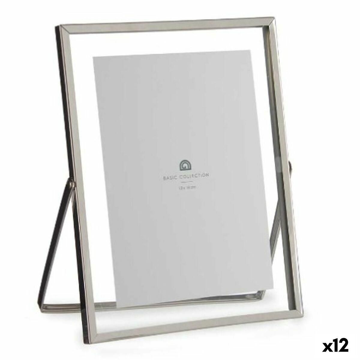 Fotoramme Sølvfarvet Metal Glas Plastik 18,5 x 1 x 23 cm (12 enheder)