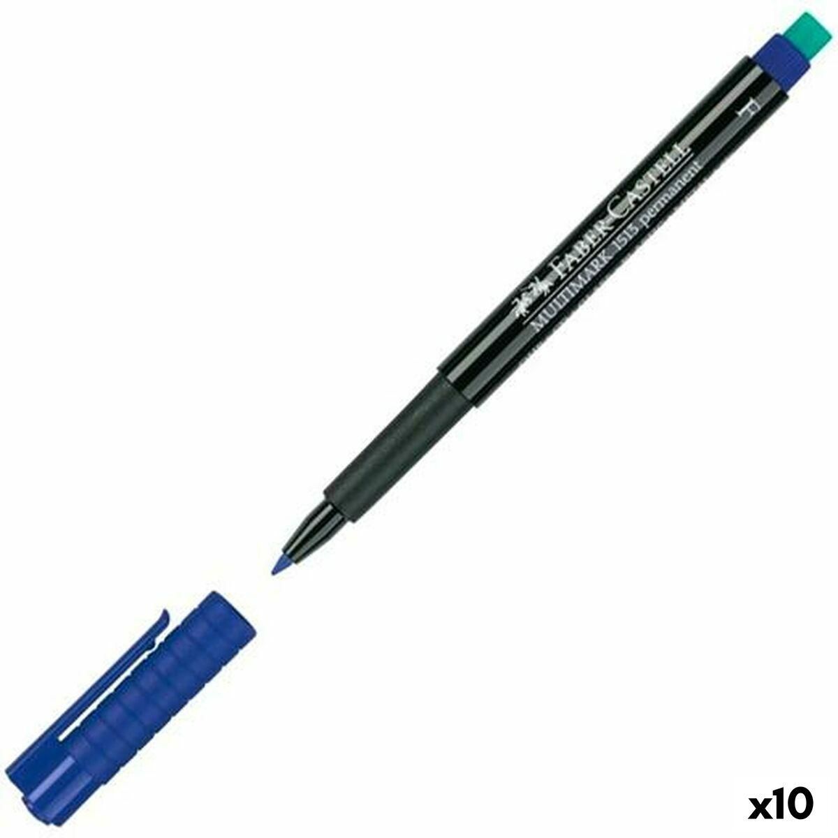 Sprittusch Faber-Castell Multimark 1513 F Blå (10 enheder)