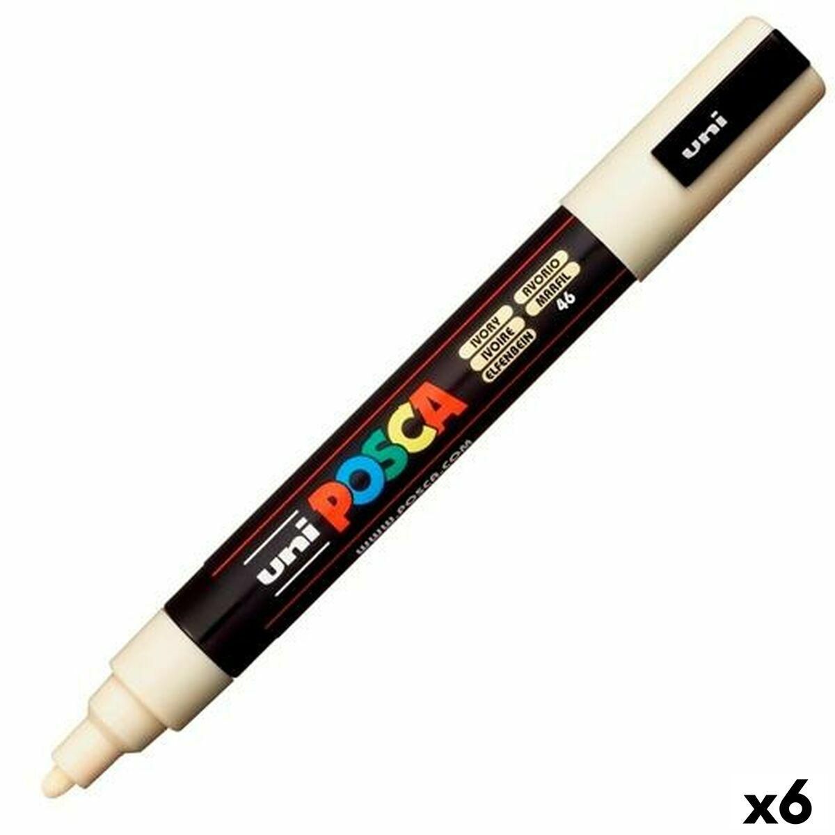 Markør POSCA PC-5M Elfenben (6 Dele) (6 enheder)