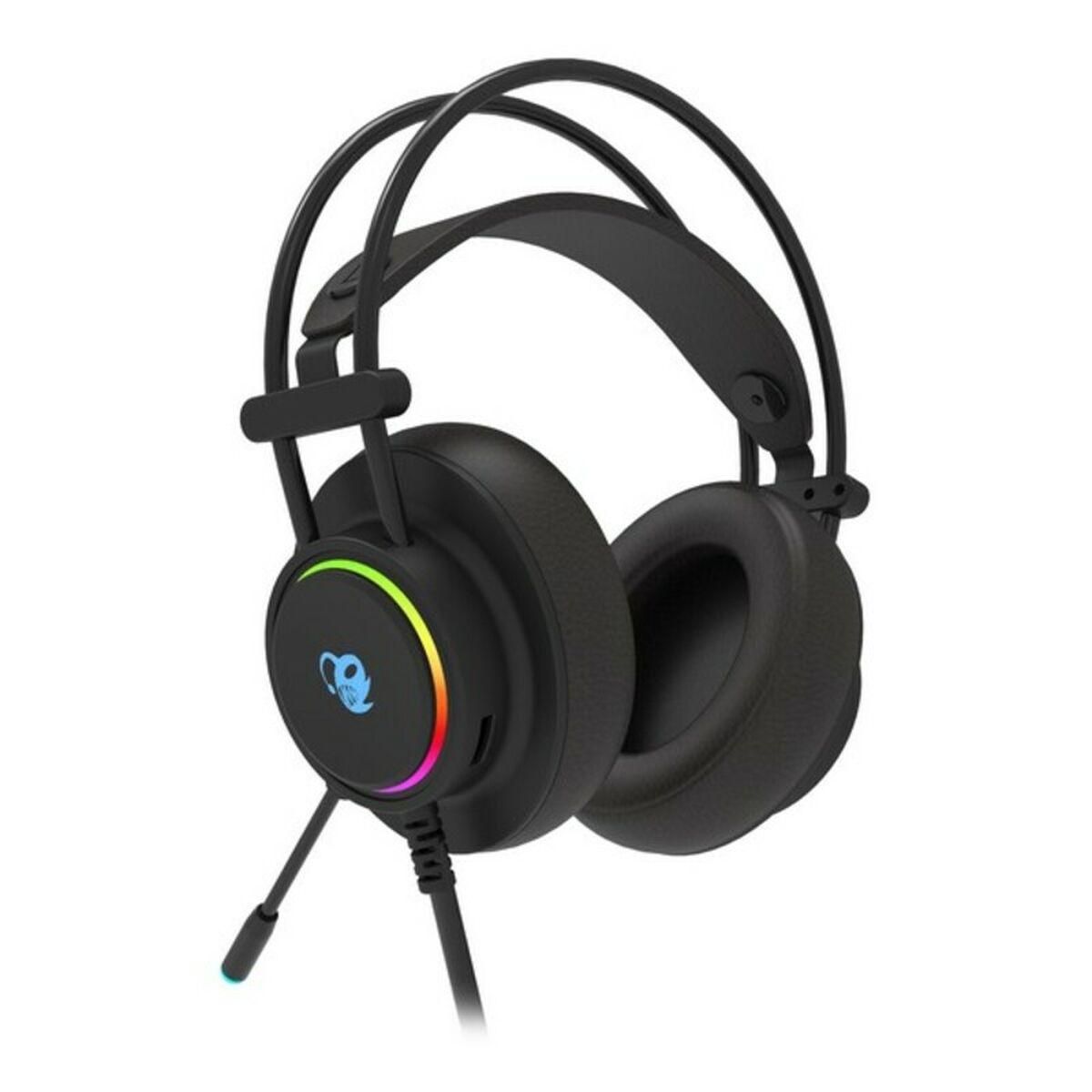 Gaming headset med mikrofon CoolBox DG-AUR-01 Sort