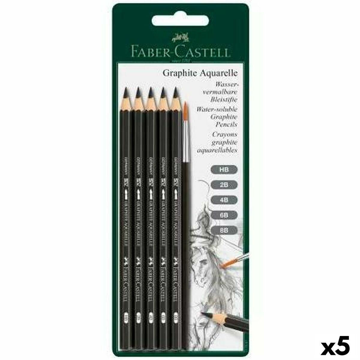 Sæt med Blyanter Faber-Castell Akvarel (5 enheder)