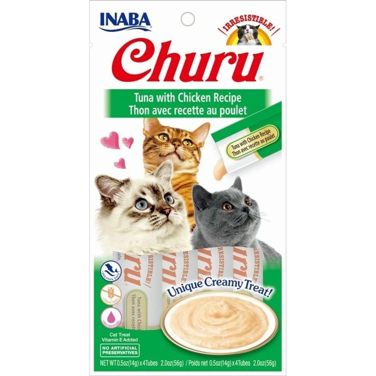 Snack for Cats Inaba EU102 4 x 14 g Slik Kylling Tun