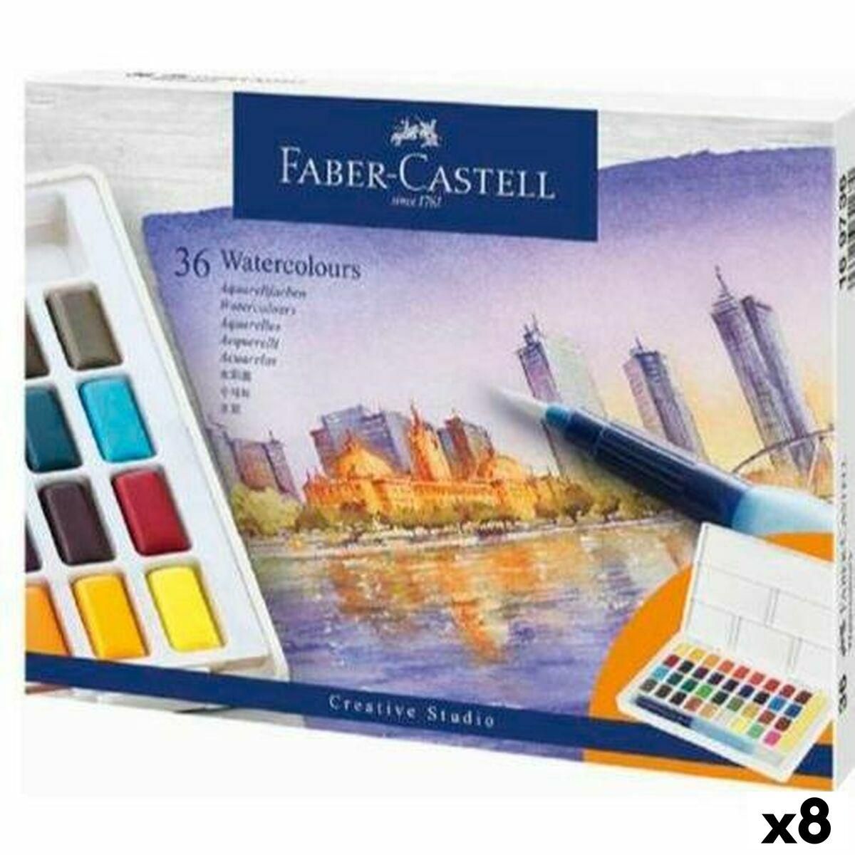 Sæt med Akvarelfarver Faber-Castell Creative Studio (8 enheder)