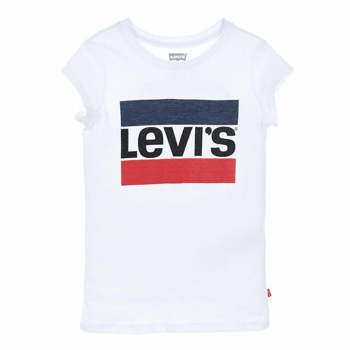 Kortærmet T-shirt til Børn Levi's Sportswea Hvid 12 år