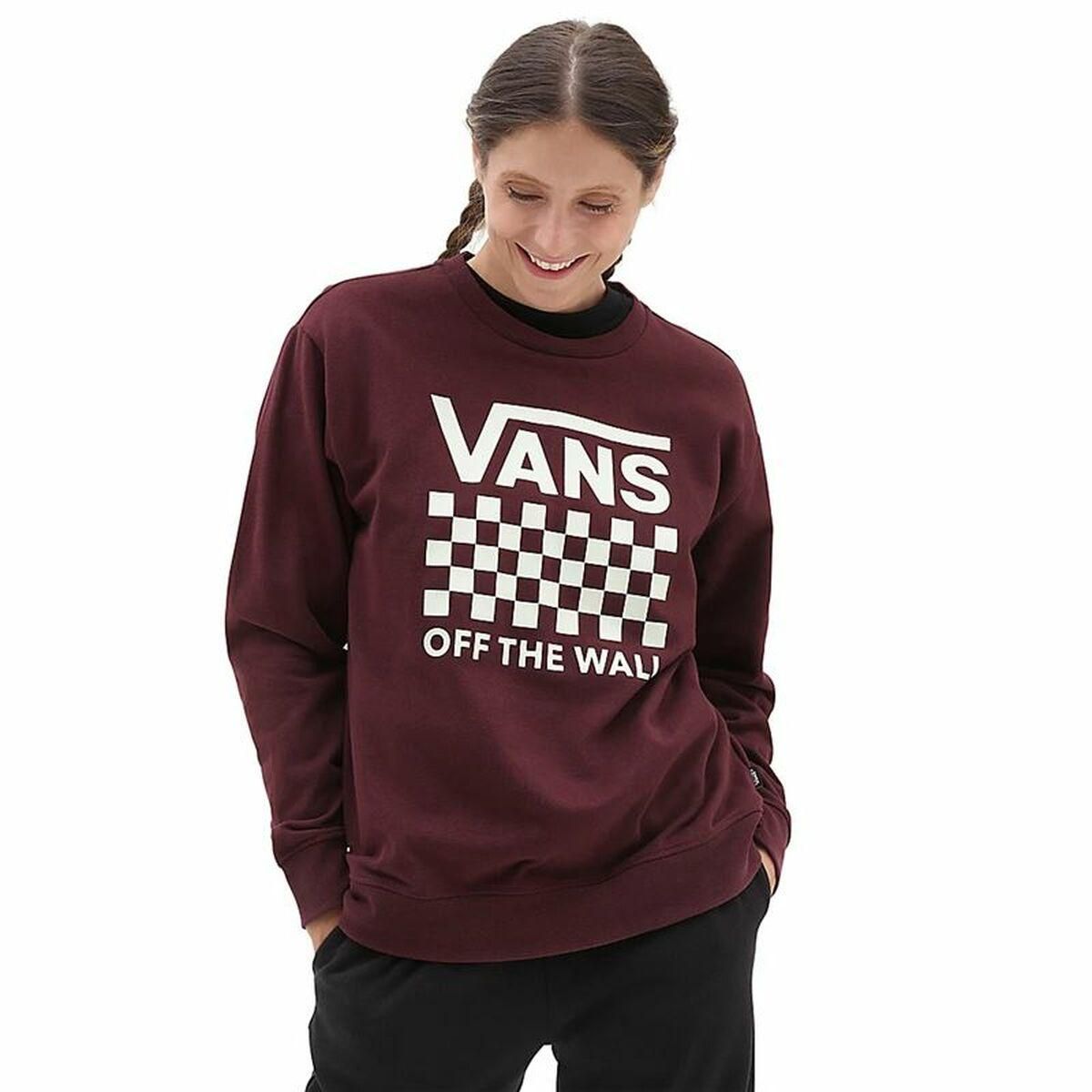 Sweaters uden Hætte til Kvinder Vans Lock Box Crew-B Rødbrun S