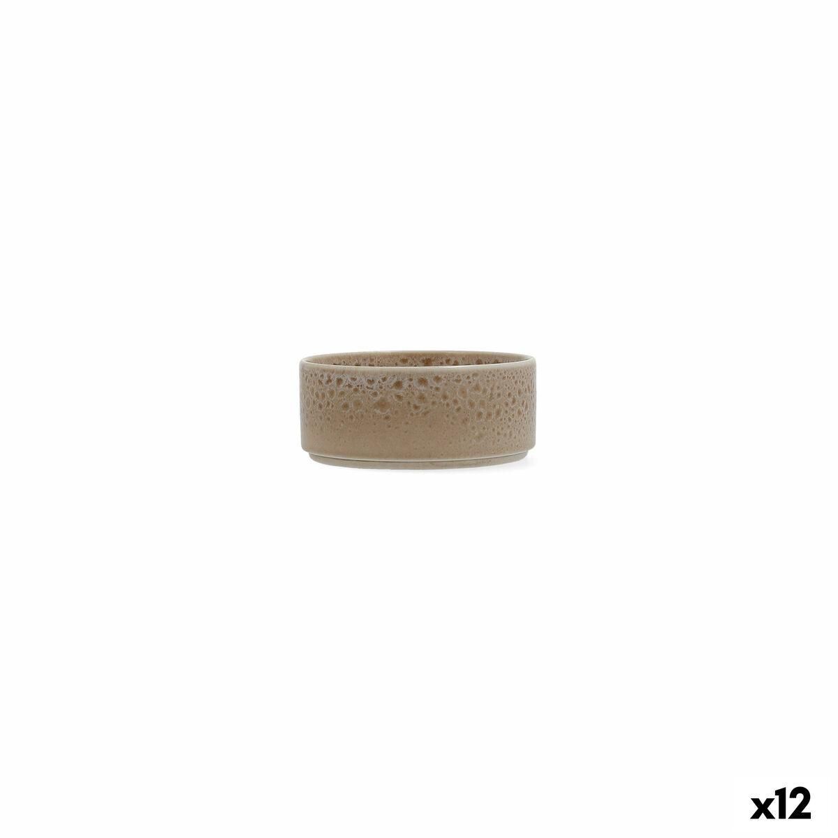 Skål Ariane Porous Keramik Beige 12 cm (12 enheder)