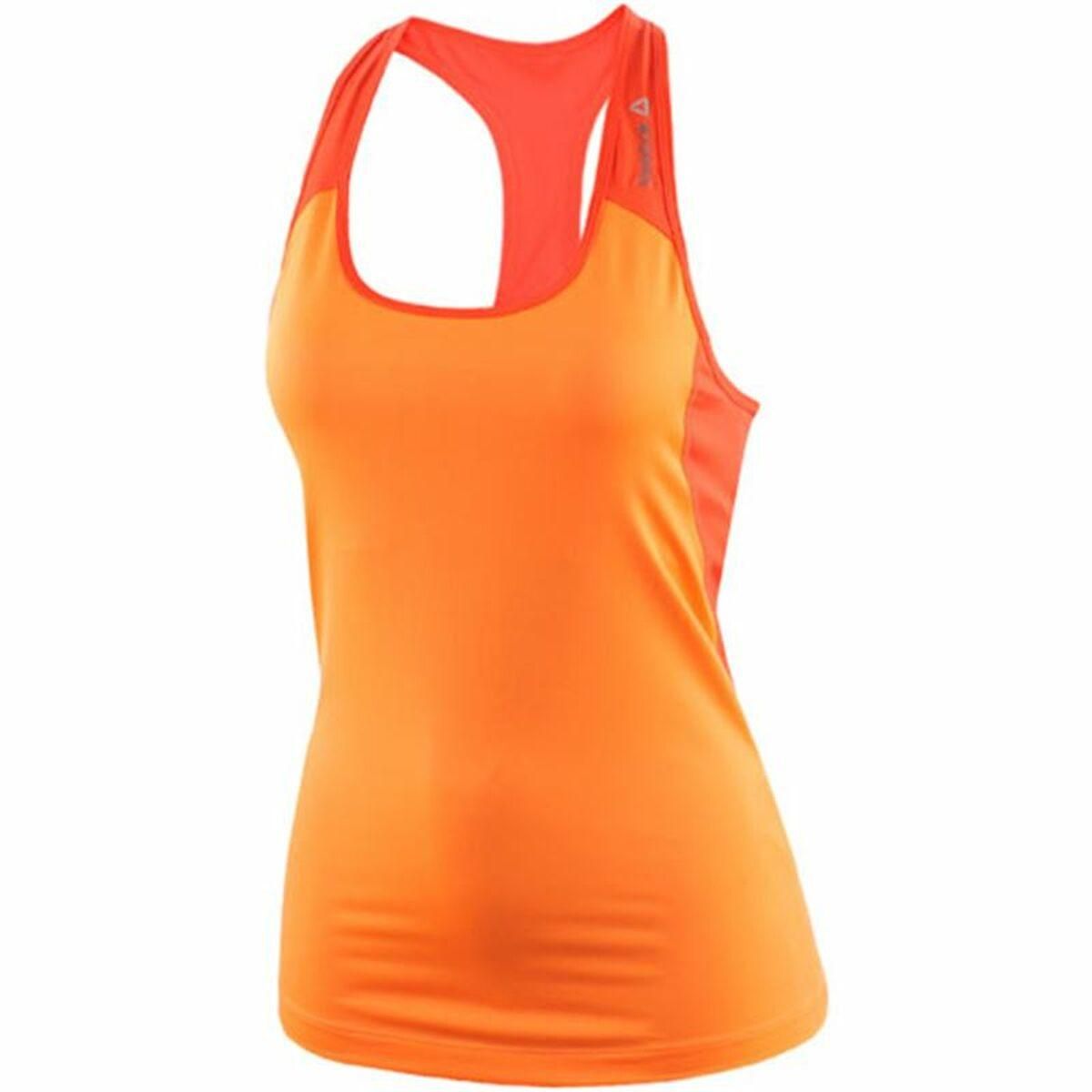 T-shirt til Damer uden Ærmer Reebok WOR Racerback LBTOP Orange L