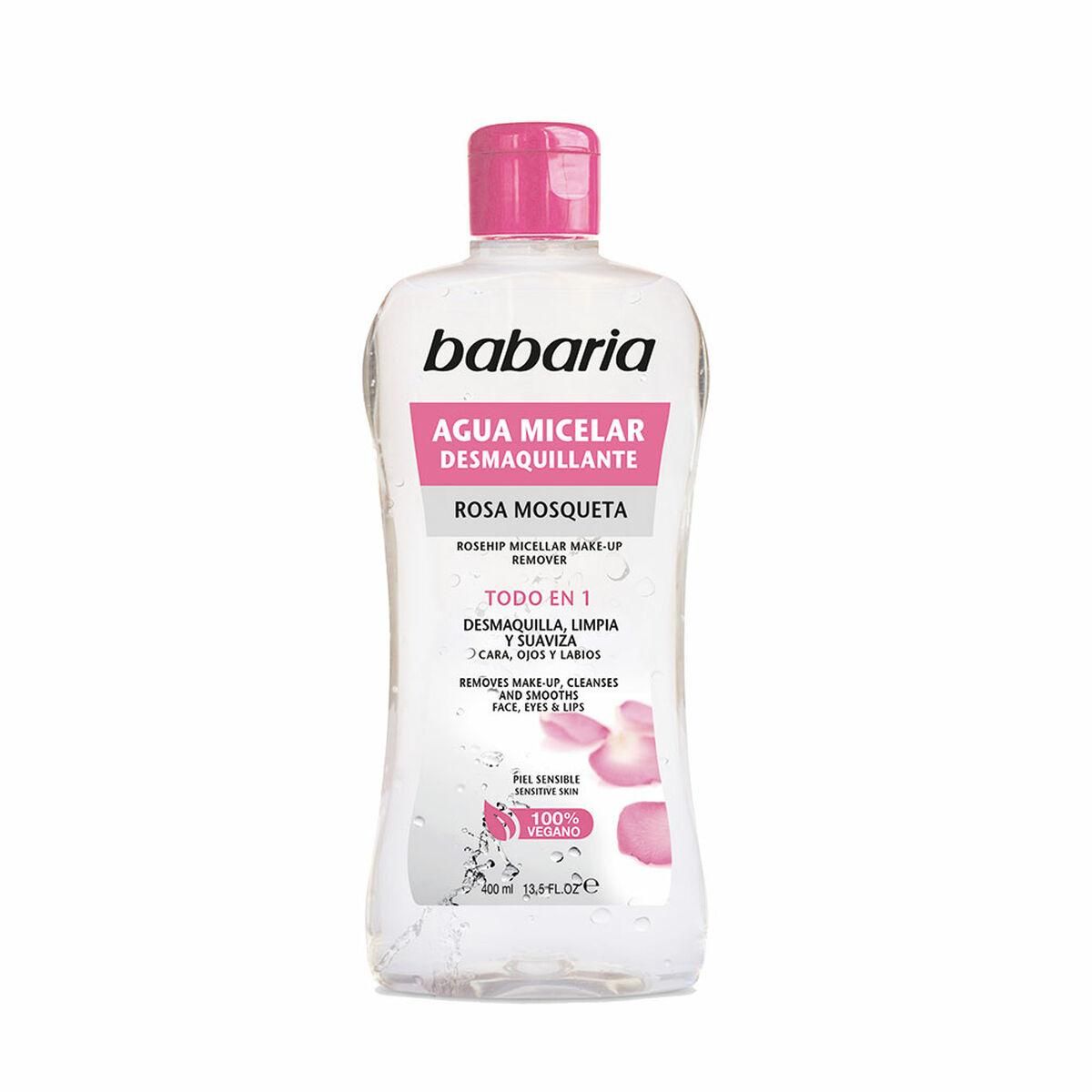 Makeupfjerner micellar vand Babaria 400 ml Rosa Mosqueta