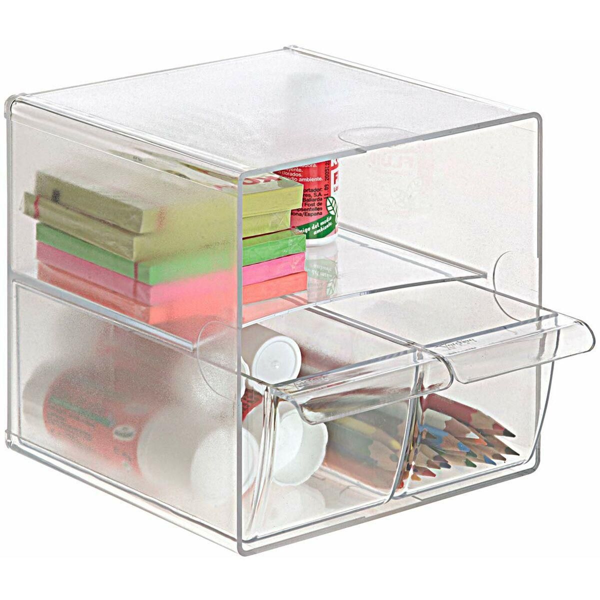 Multifunktionel organizer Archivo 2000 Gennemsigtig 19 x 15 x 15 cm