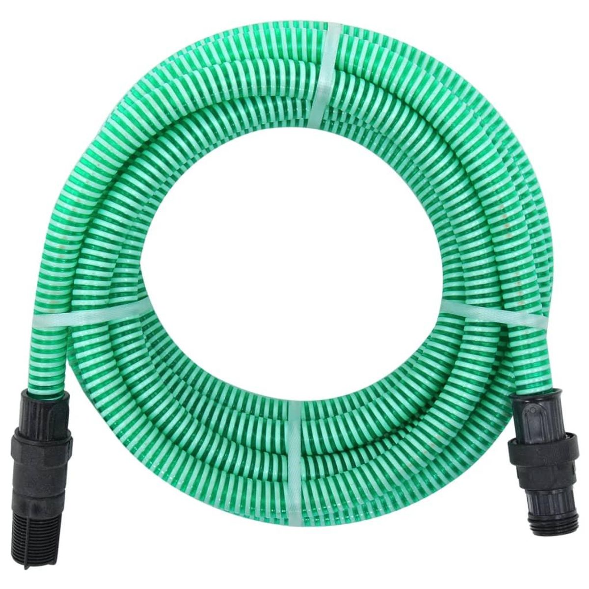 Sugeslange med messingkoblinger 1" 4 m PVC grøn