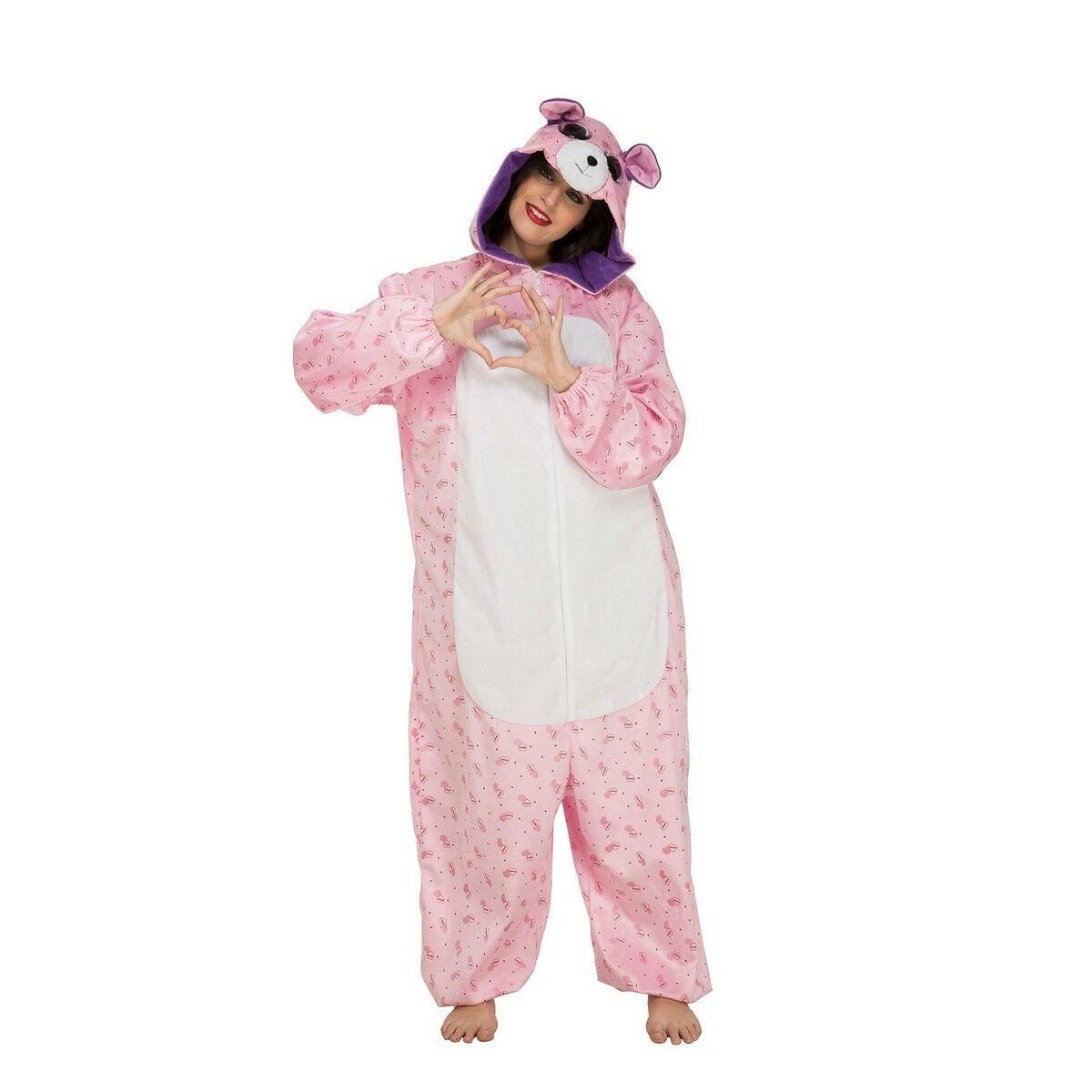 Kostume til voksne Big Eyes Bjørnebamse Pink XS