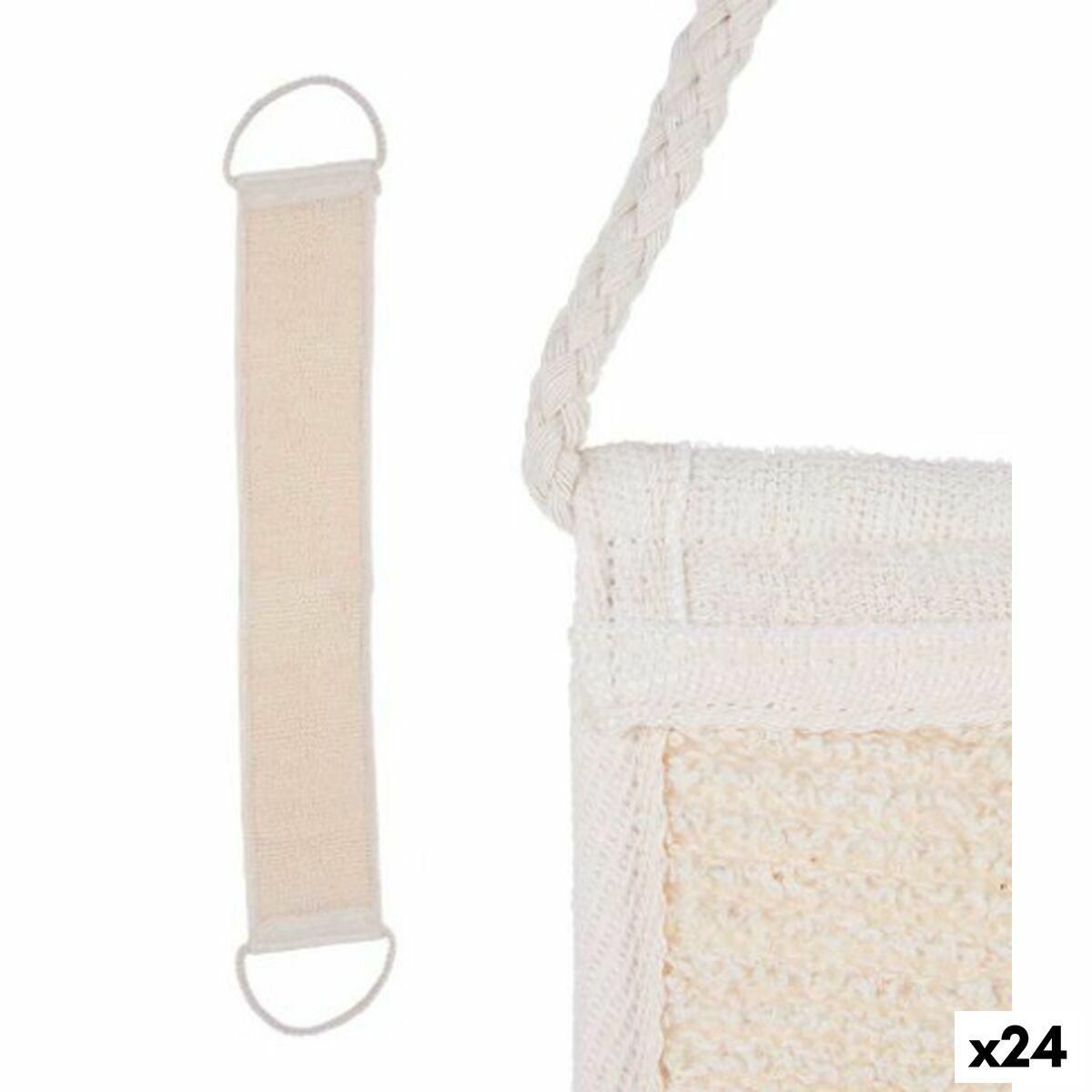 Svamp til Kroppen Med håndtag Hvid Beige 20 x 2,5 x 9,5 cm (24 enheder)