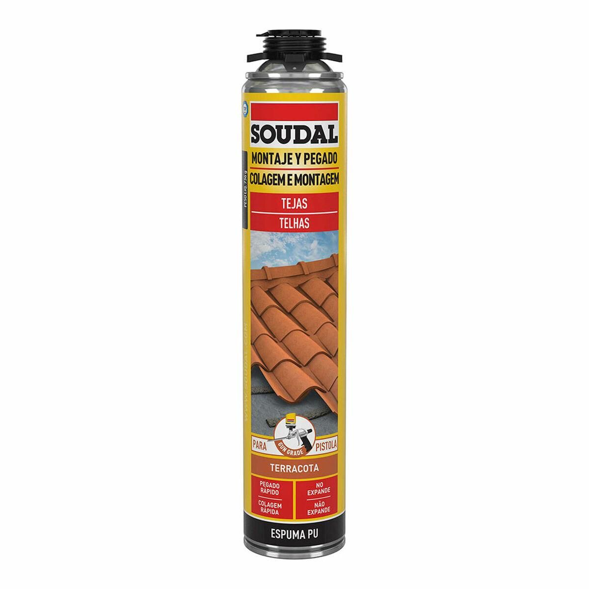 Skum Soudal Polyuretan Pistol Tag Rød 750 ml