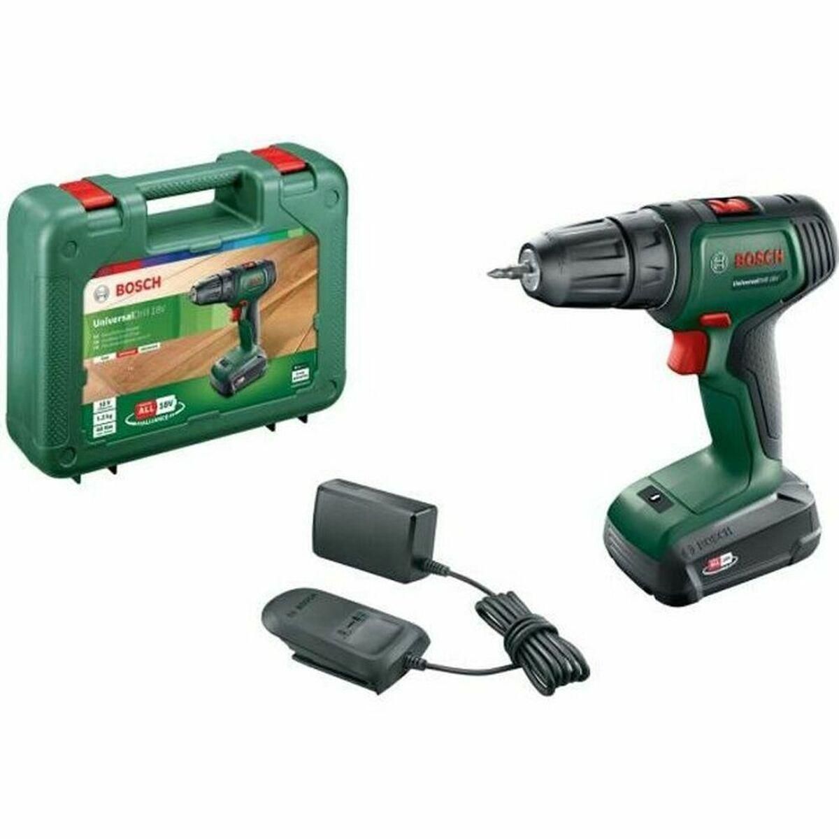 Bore og tilbehørssæt BOSCH Universaldrill 18 Power 4All 18 V 40 Nm