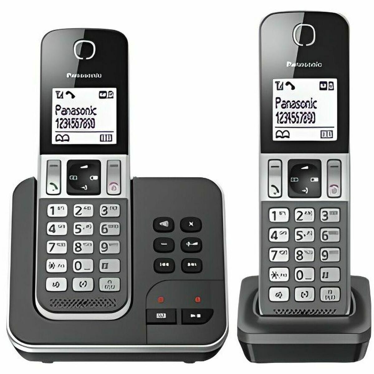 Trådløs telefon Panasonic KX-TGD322 Hvid Sort Sort/Grå