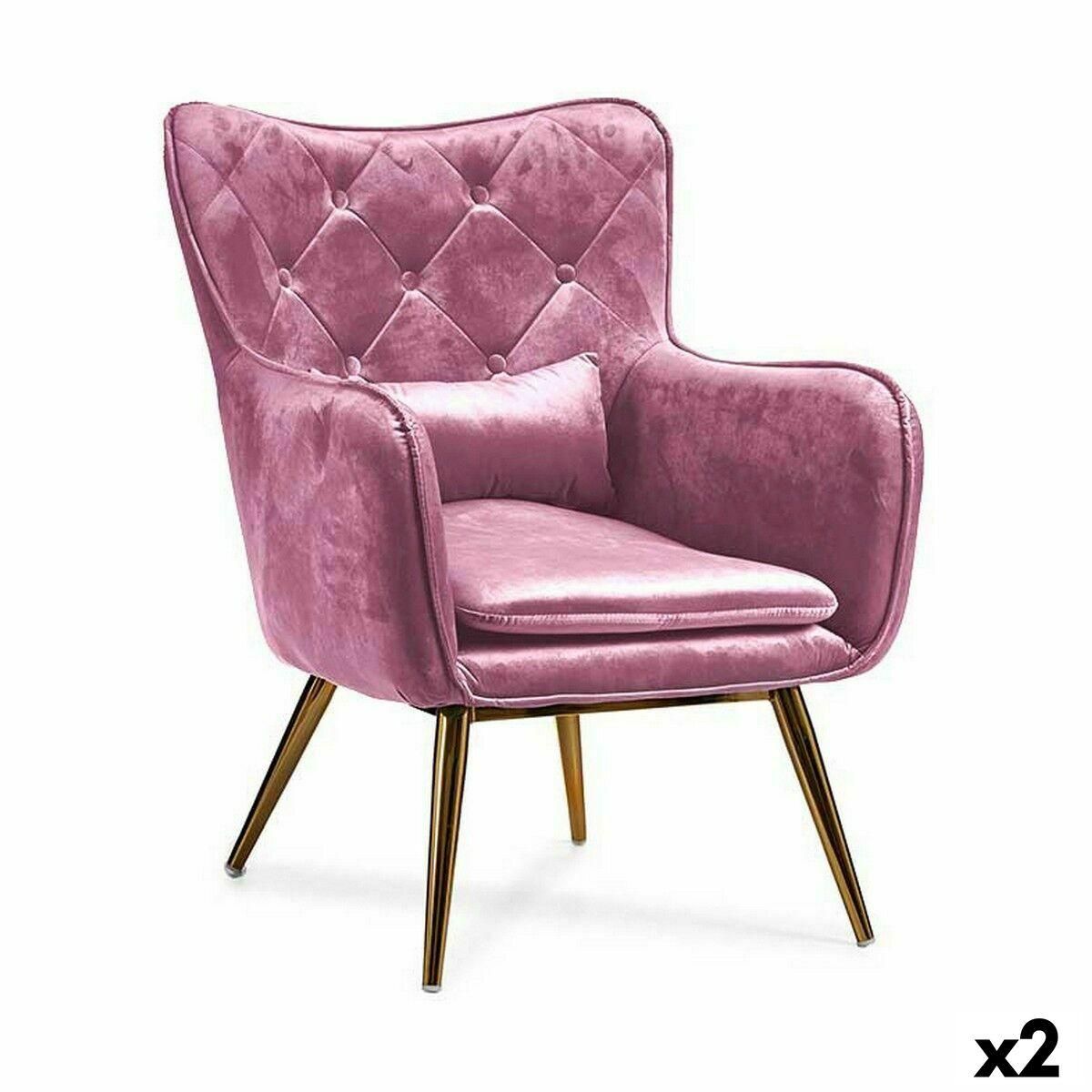 Lænestol Pink 68 x 92 x 70 cm (2 enheder)