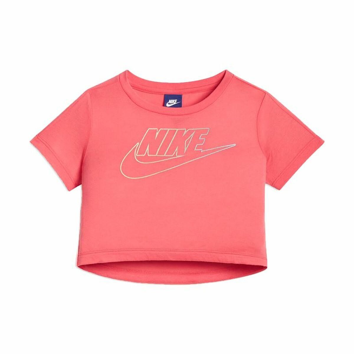 Børne Kortærmet T-shirt Nike Youth Logo Koral 10-12 år