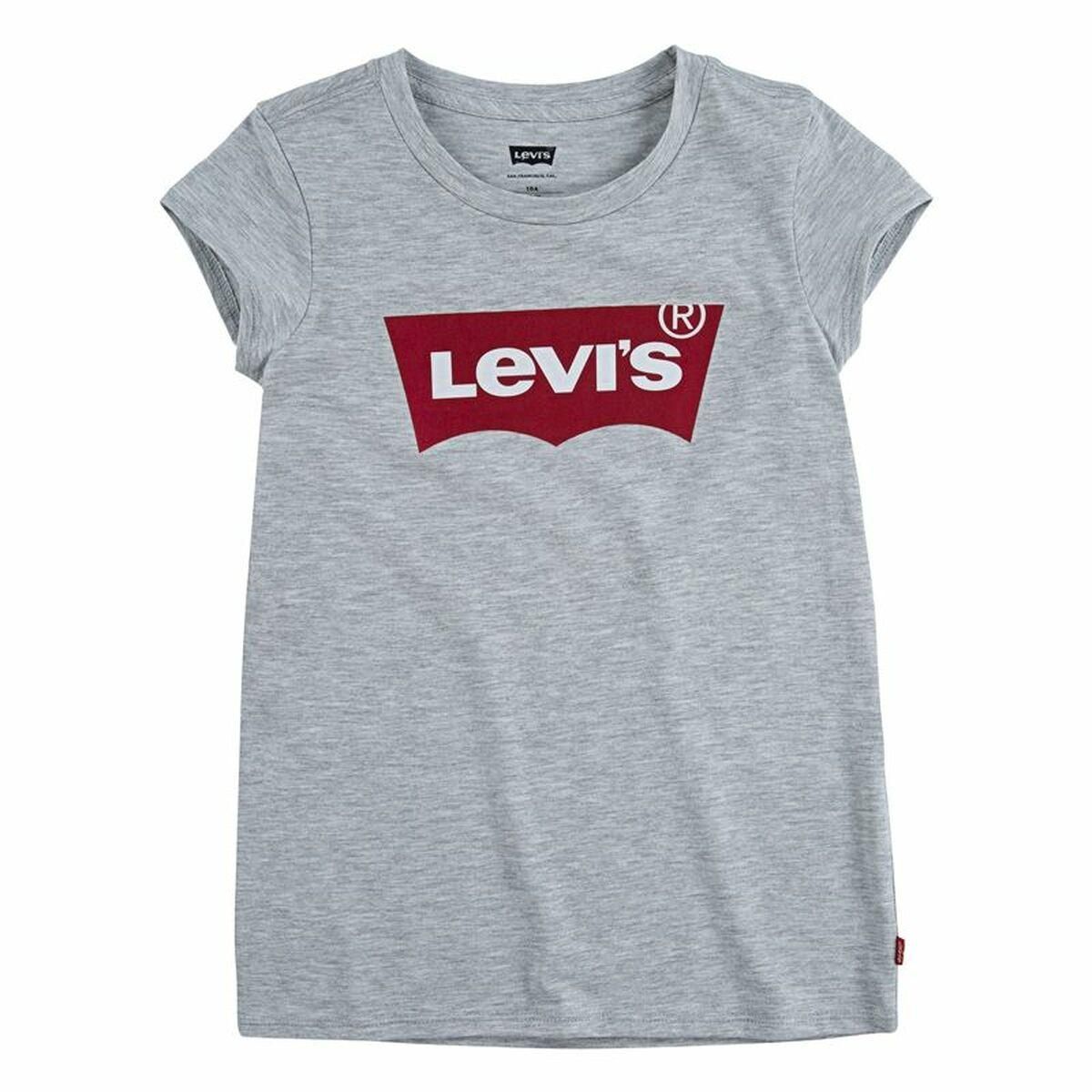 Børne Kortærmet T-shirt Levi's Batwing Lysegrå 12 år