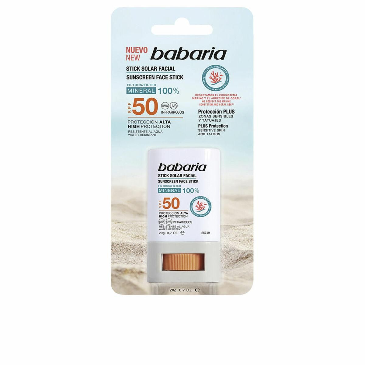 Solcreme til ansigtet Babaria Solar Stick Facial Spf 50 20 g