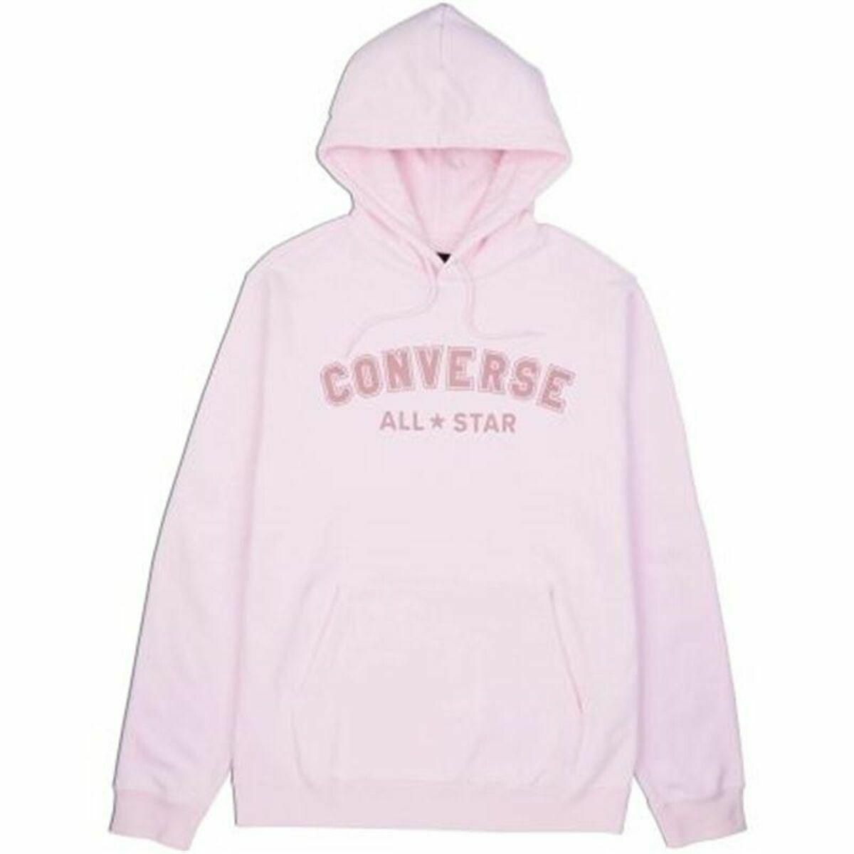 Unisex Hættetrøje Converse Classic Fit All Star Single Screen Pink XS