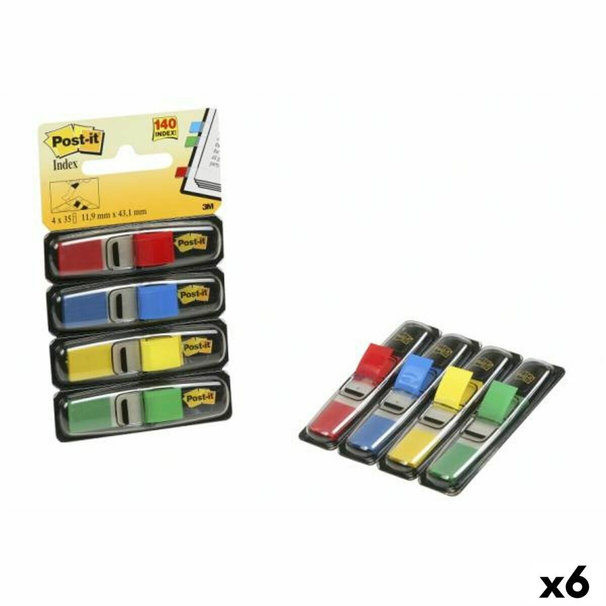 Sæt med klæberige noter Post-it 683-4 Multifarvet 12 x 43,1 mm (6 enheder)