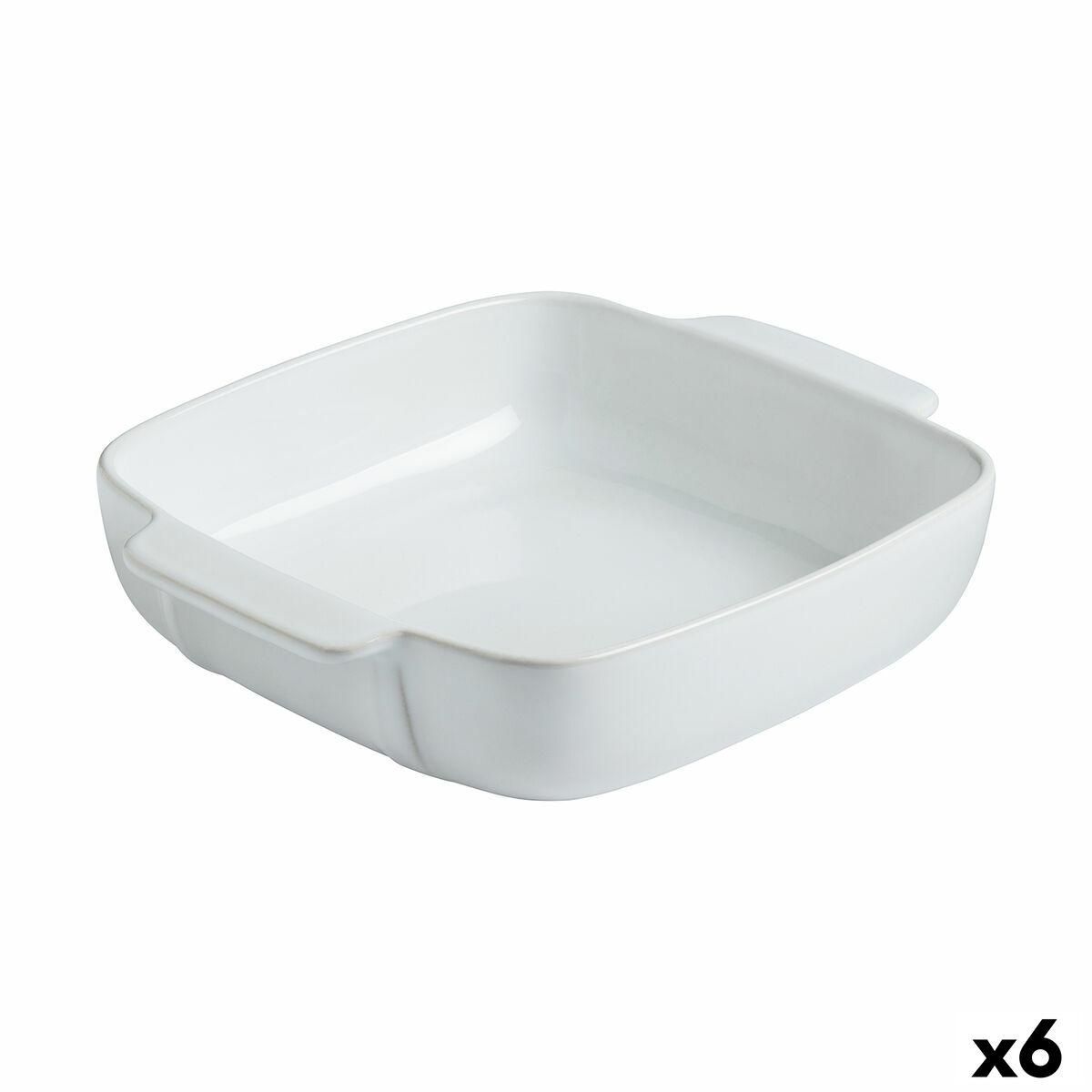 Ovn Fad Pyrex Signature Hvid Keramik Firkantet 29 x 24 x 7 cm (6 enheder)