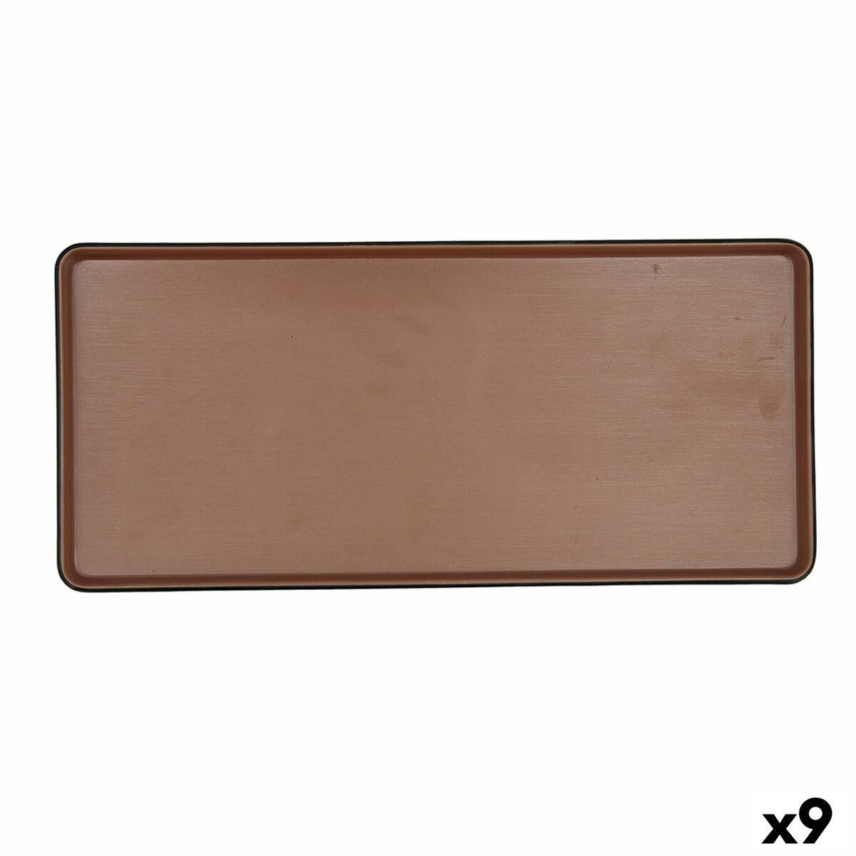 Snack bakke Bidasoa Gio Brun Plastik 31,5 x 14,5 cm (9 enheder)