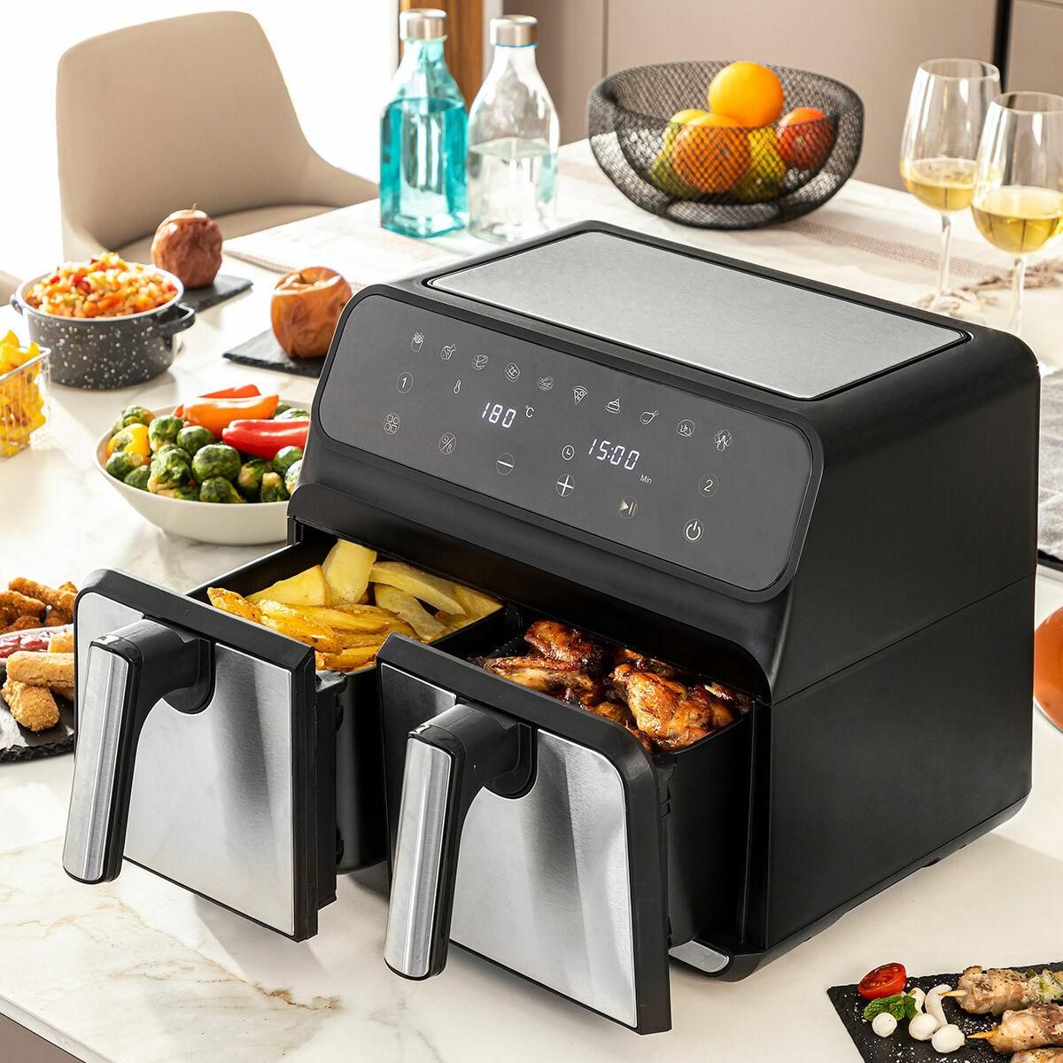 Airfryer Fryinn Double 8000 Sort 3400 W 8 L Rustfrit stål (OUTLET B)