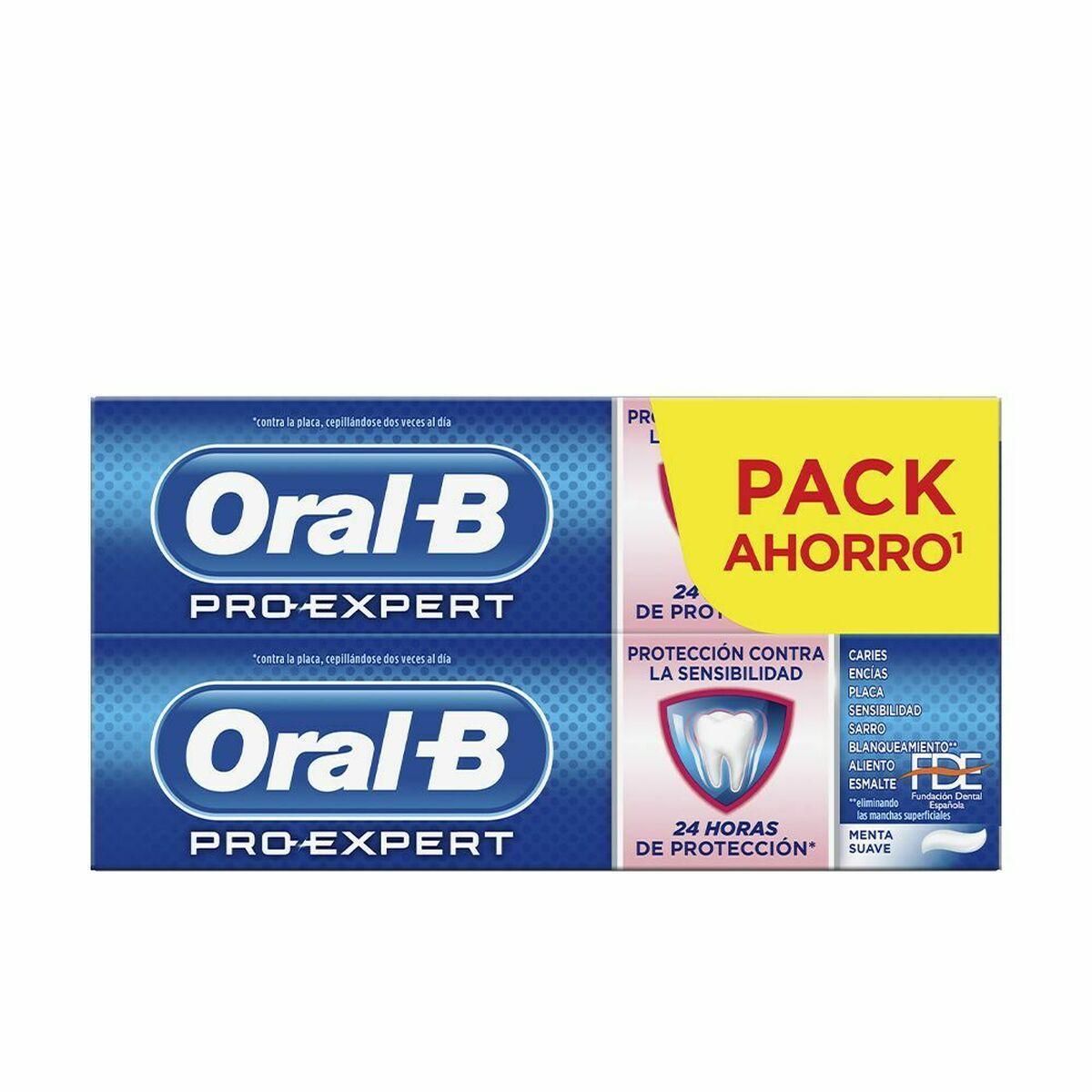 Følsom og Tandblegning Tandpasta Oral-B Expert Blanqueante Dentifrico Lote 75 ml (2 x 75 ml)