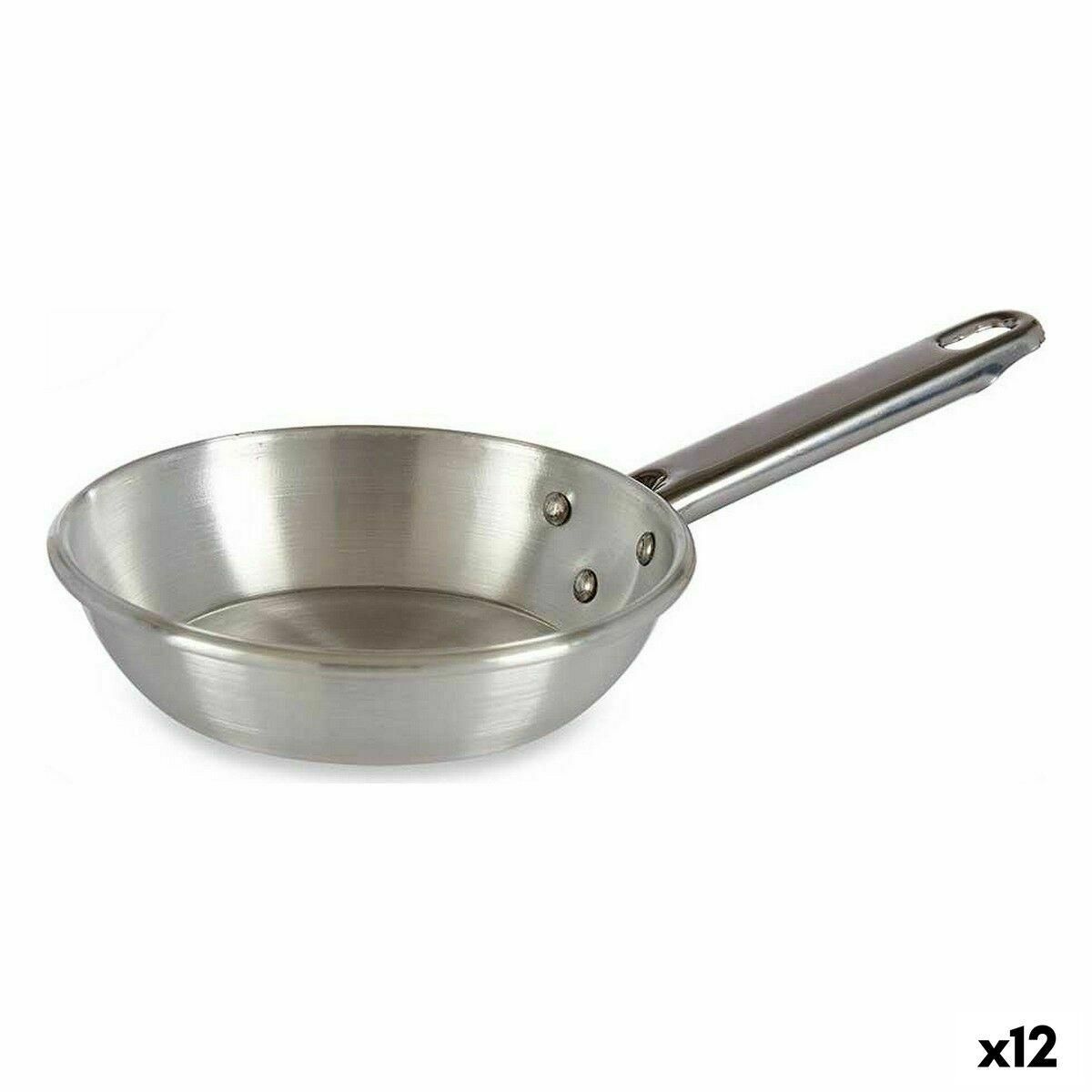 Stegepande Ø 14 cm Sølvfarvet Aluminium (12 enheder)