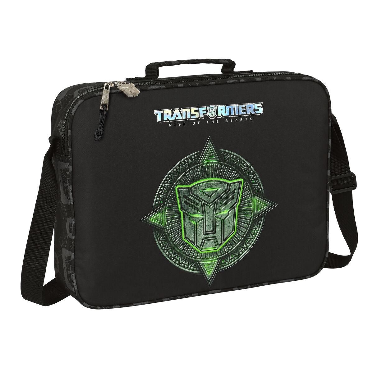 Skole skoletaske Transformers Sort 38 x 28 x 6 cm