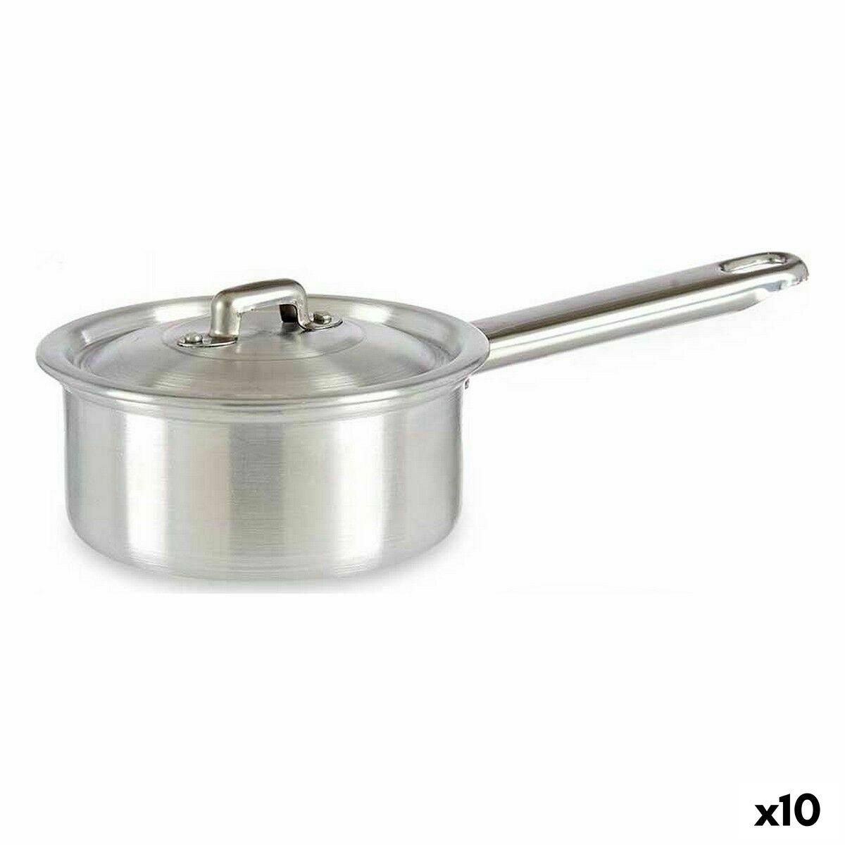 Kasserolle med låg Ø 12 cm Sølvfarvet Aluminium 600 ml (10 enheder)