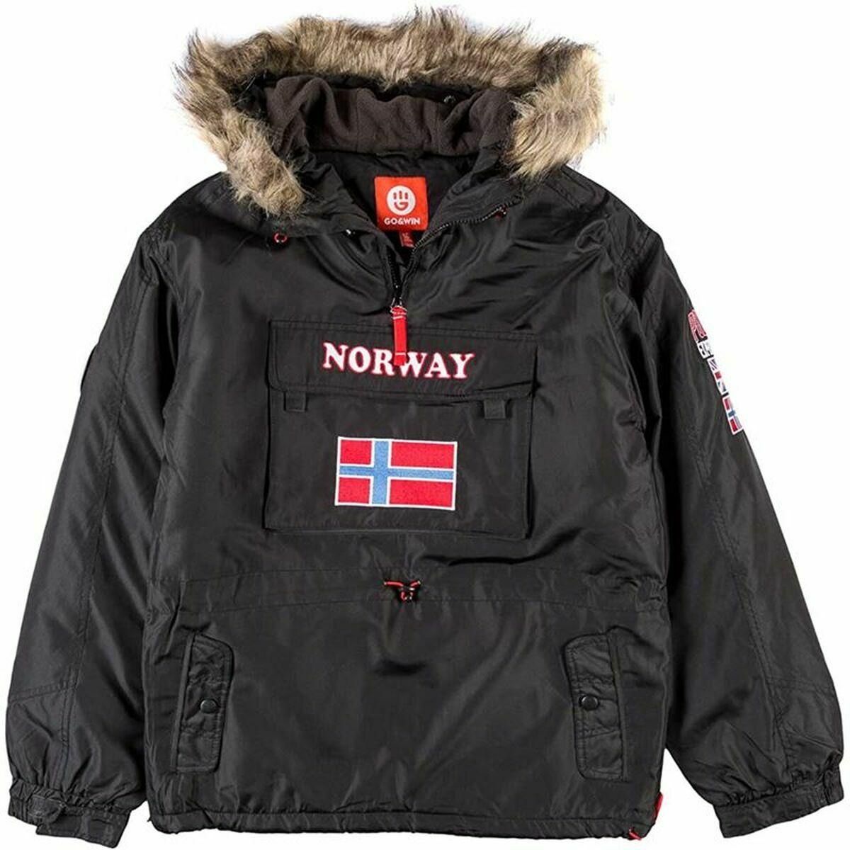 Unisex Parka jakke Go & Win Noreg Børns Sort 16 år