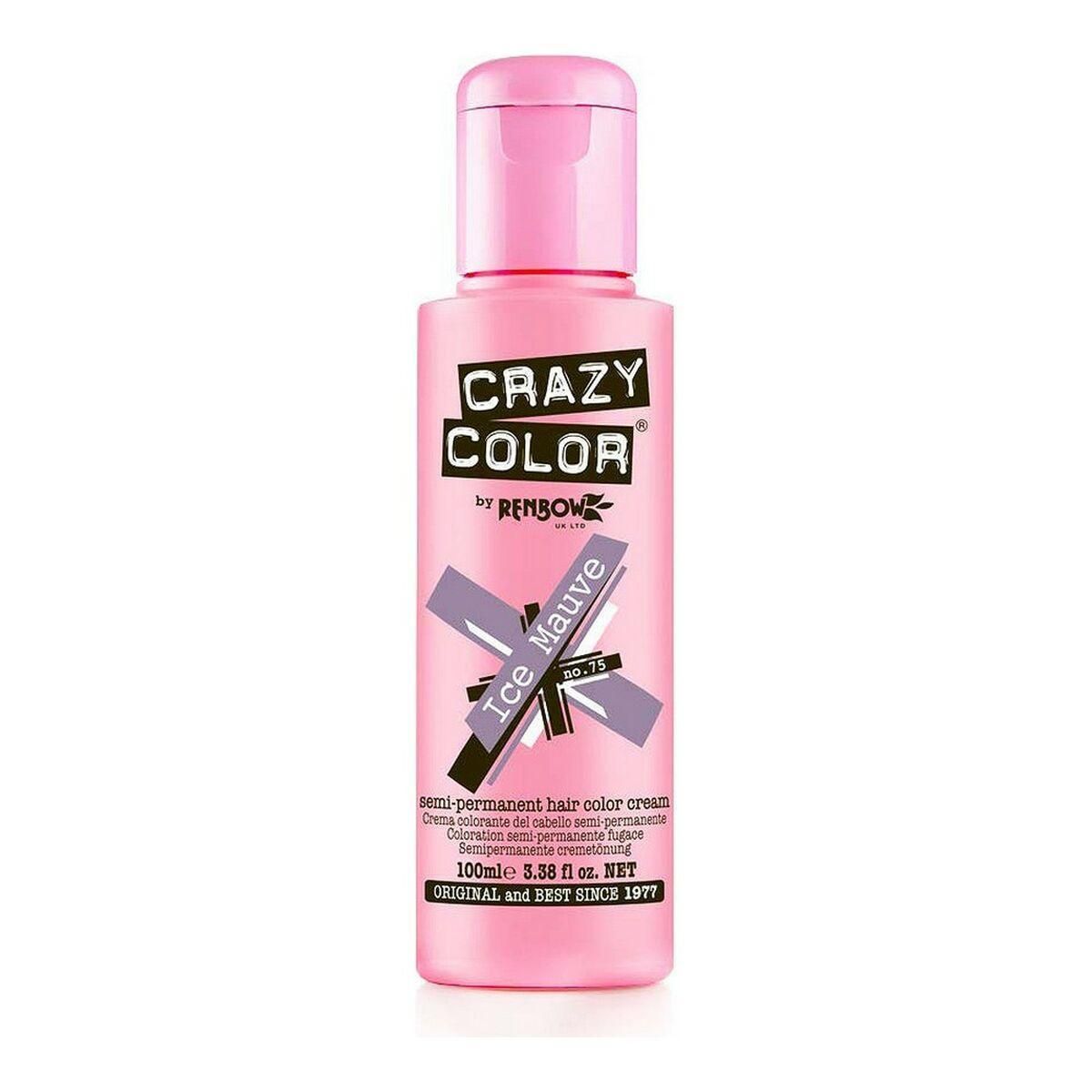 Halvpermanent farvning Mauve Ice Crazy Color Nº 75 (100 ml)