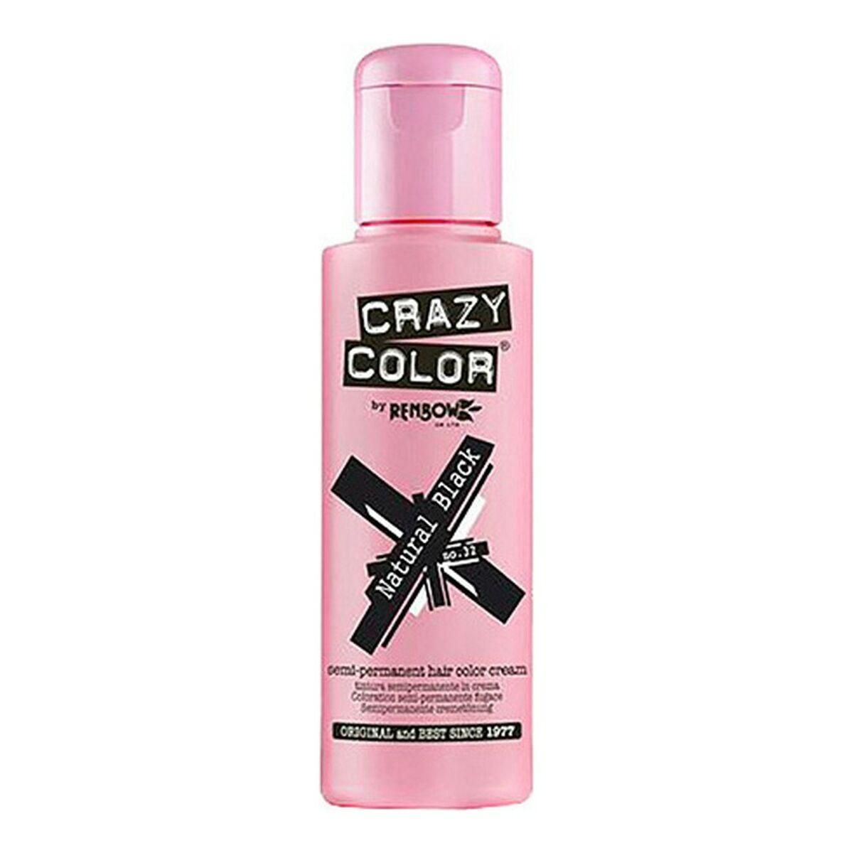 Halvpermanent farvning Black Crazy Color Nº 32 (100 ml)