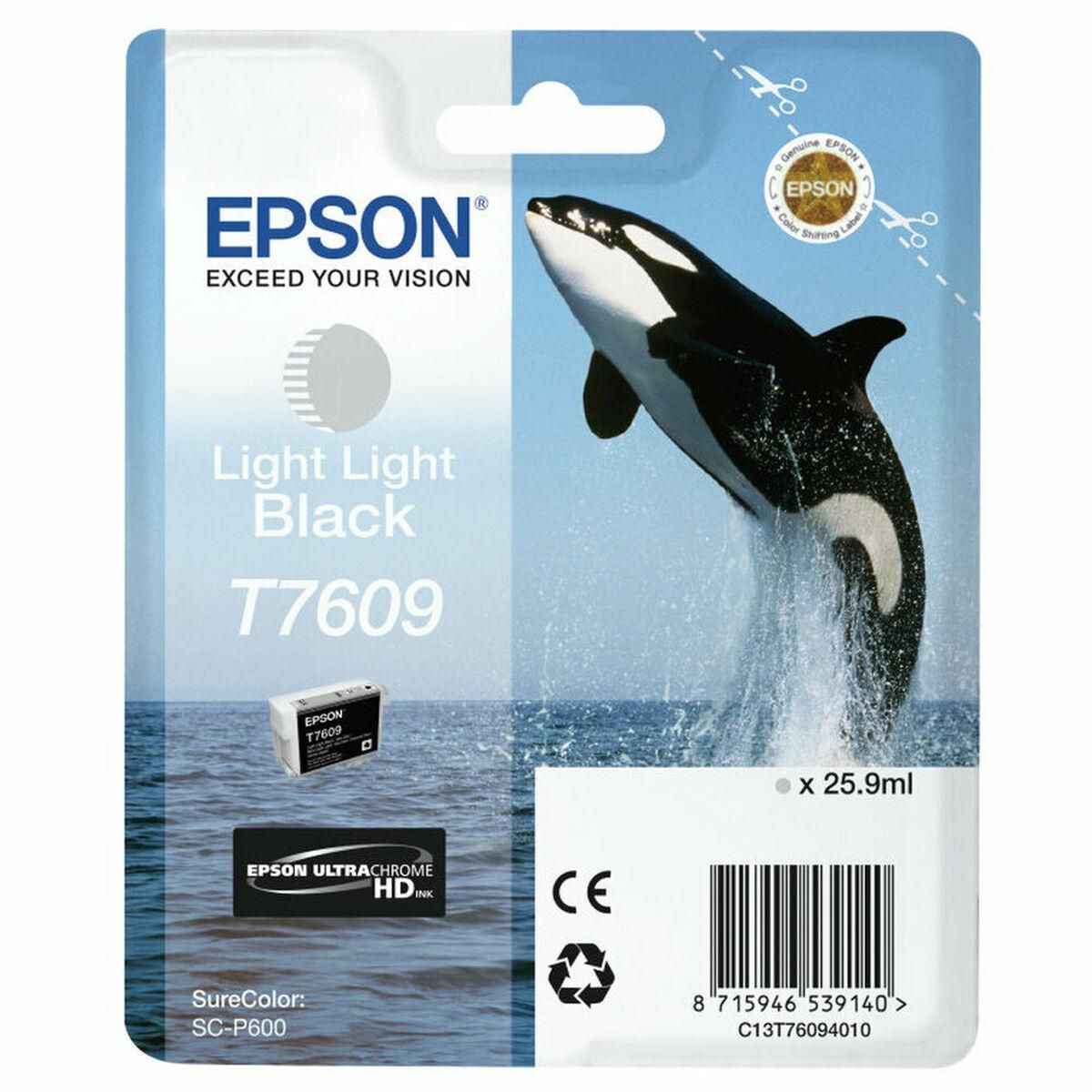 Original blækpatron Epson C13T76094010 Sort