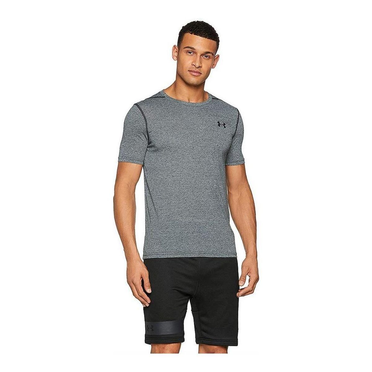 Kortærmet kompression T-shirt til mænd Under Armour 1289588-006 Grå S